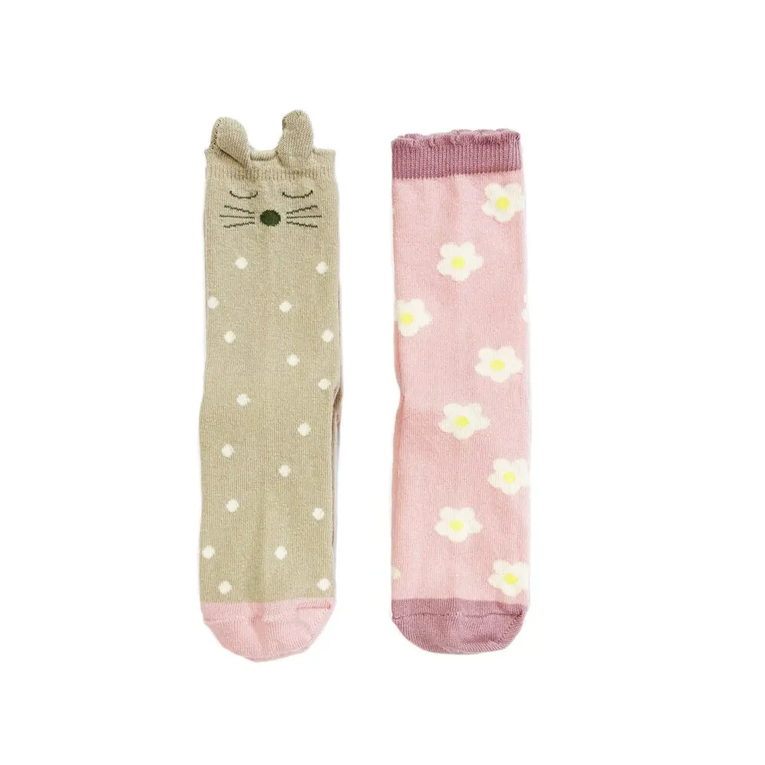 Șosete Flora Bunny, 2 perechi, 3–5 ani — Rockahula Kids