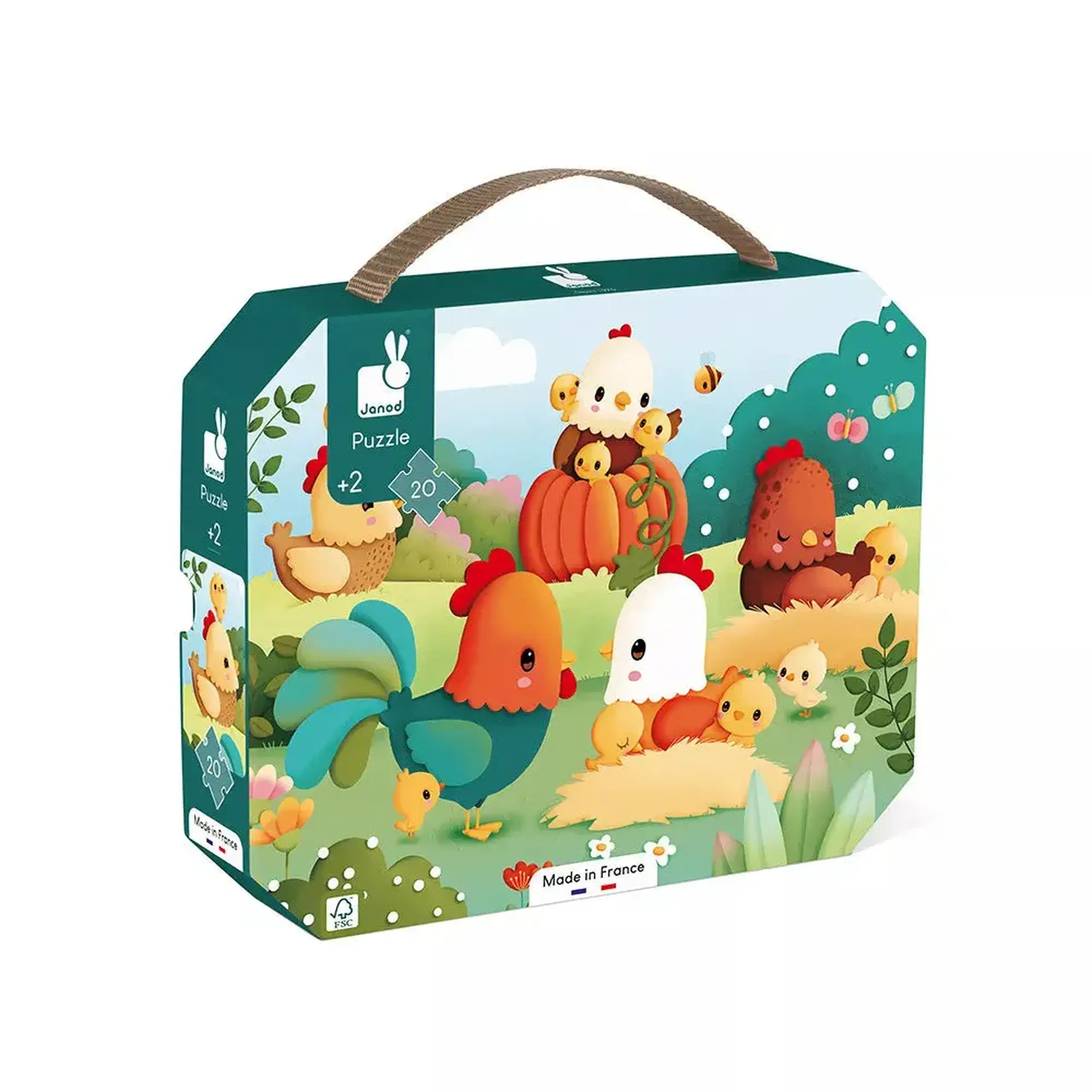 Puzzle „Ferma”, 20 de piese — Janod