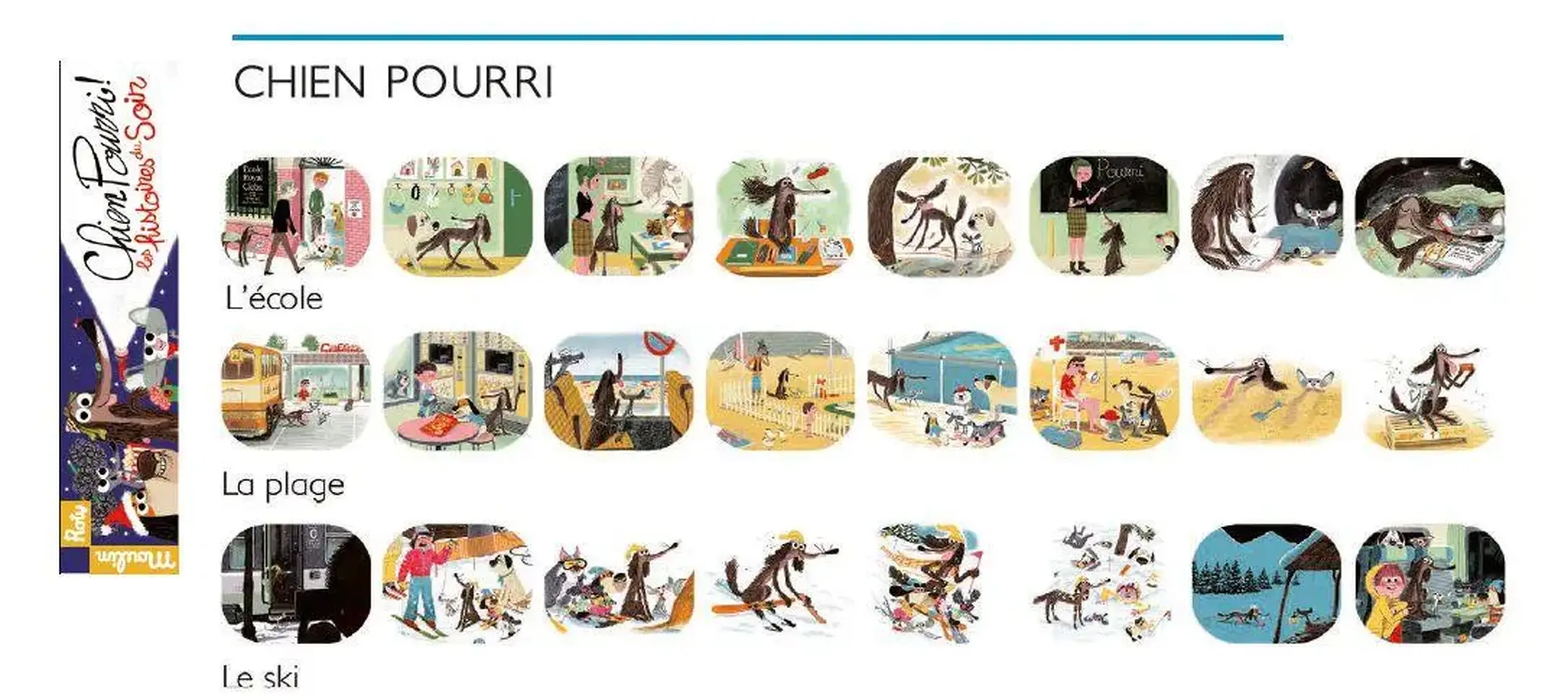 Lampă cu povești Chien Pourri, École des loisirs — Moulin Roty