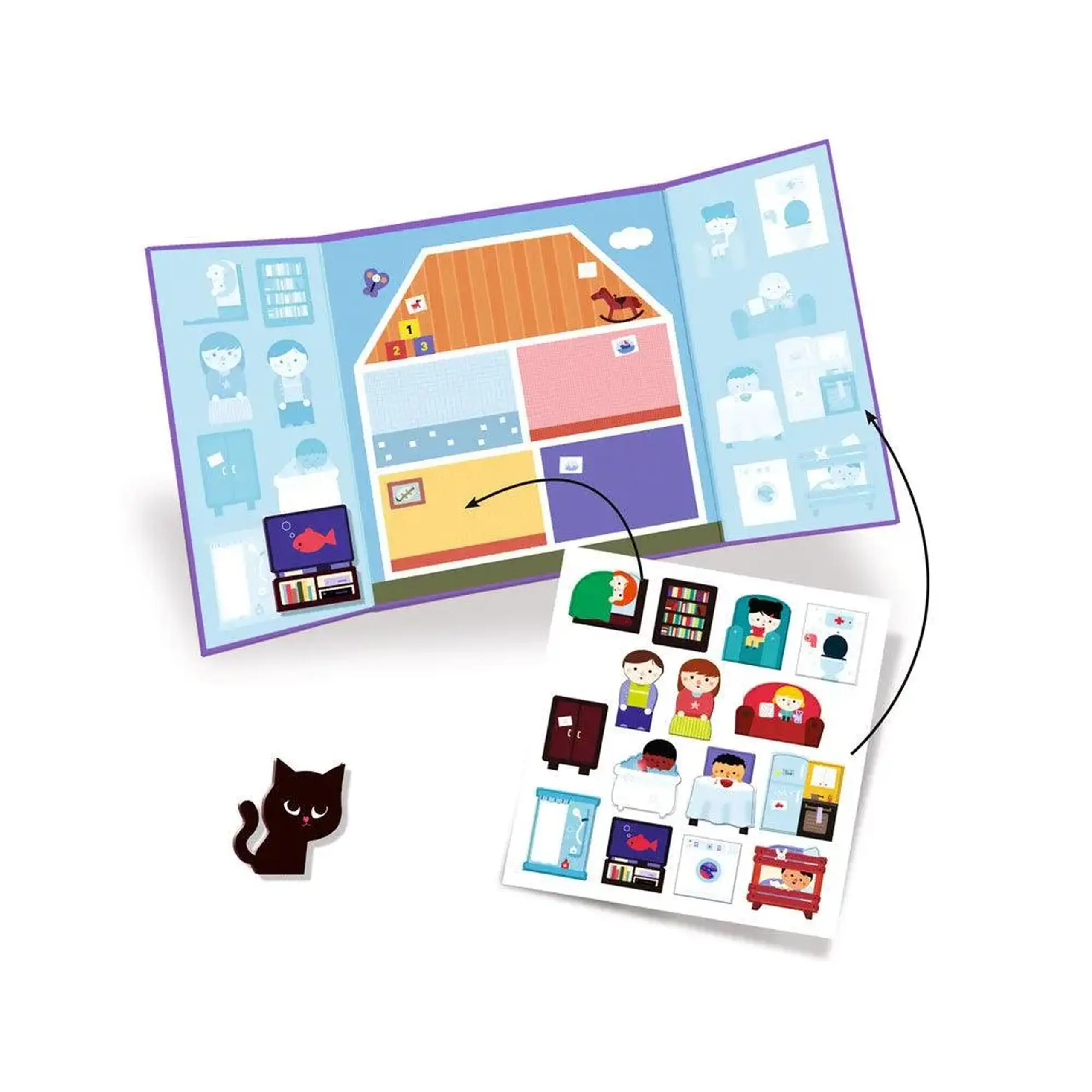 Stickere groase reutilizabile „Casa” — Djeco