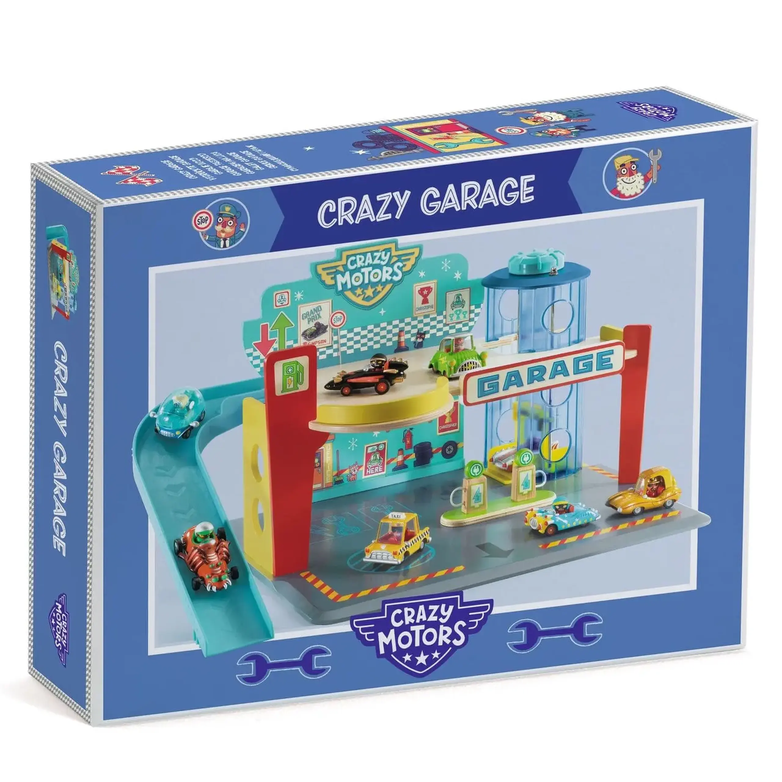 Crazy Motors - Garajul de jucărie din lemn