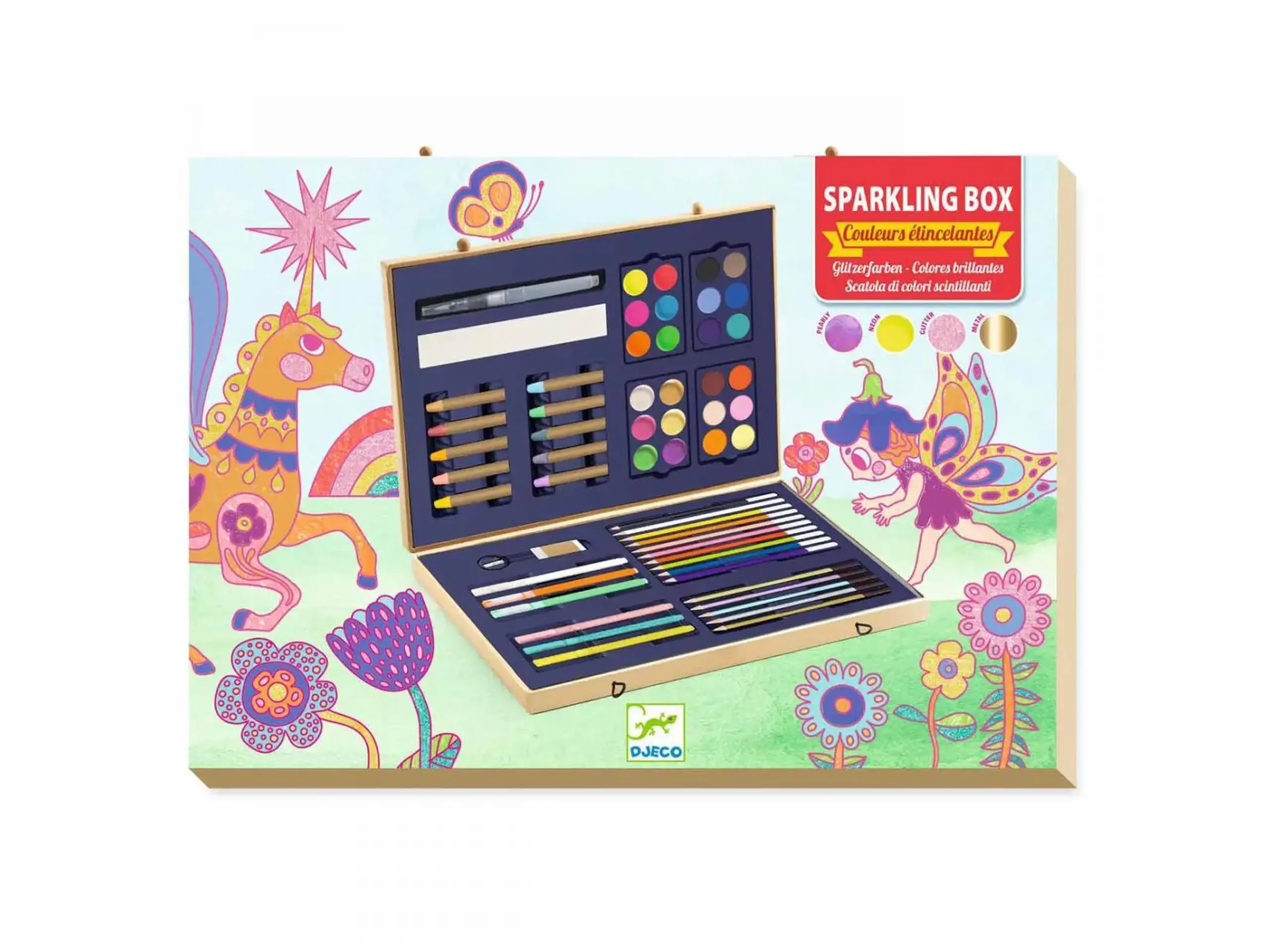 Cutie de desen Sparkling Colour Box — Djeco