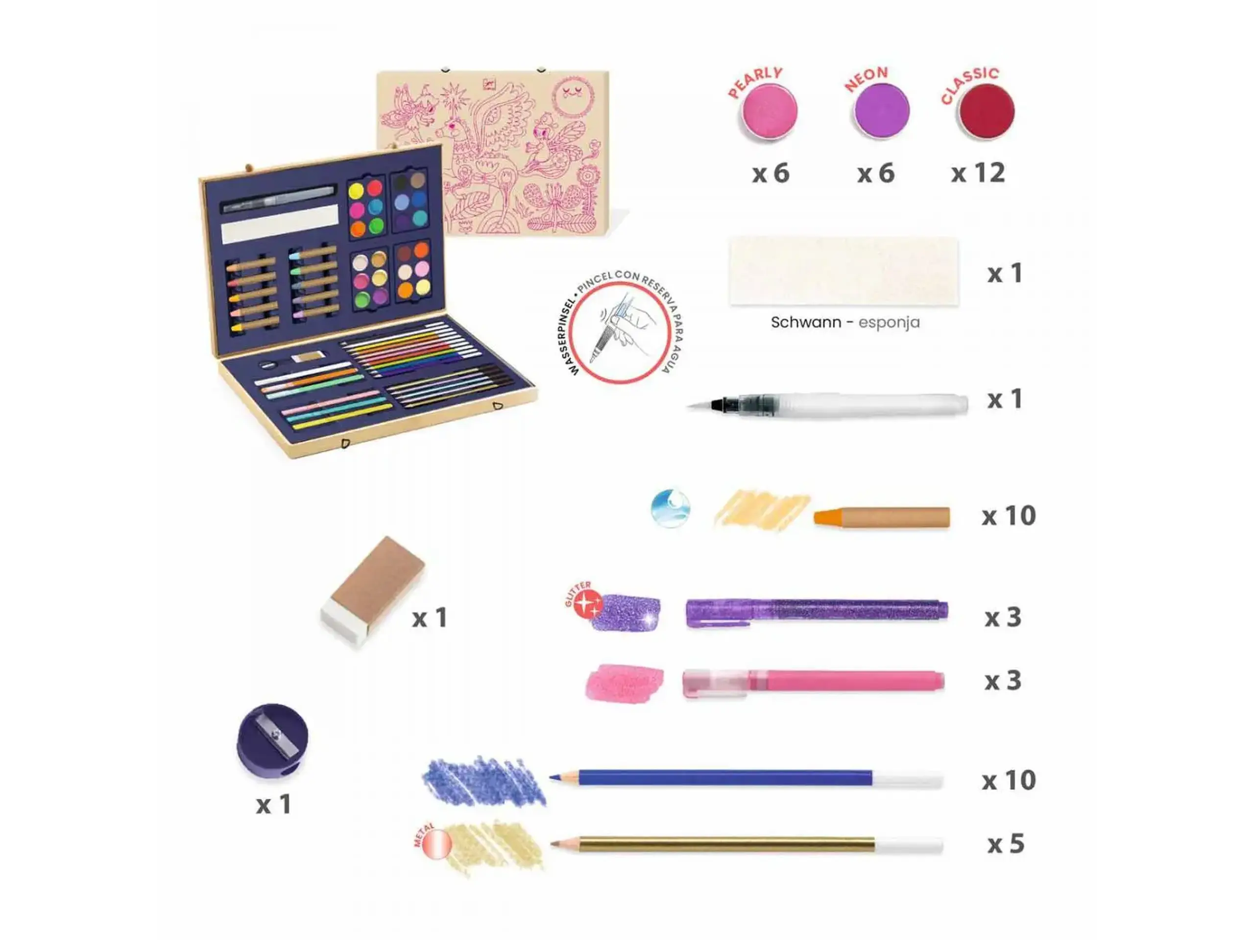 Cutie de desen Sparkling Colour Box — Djeco