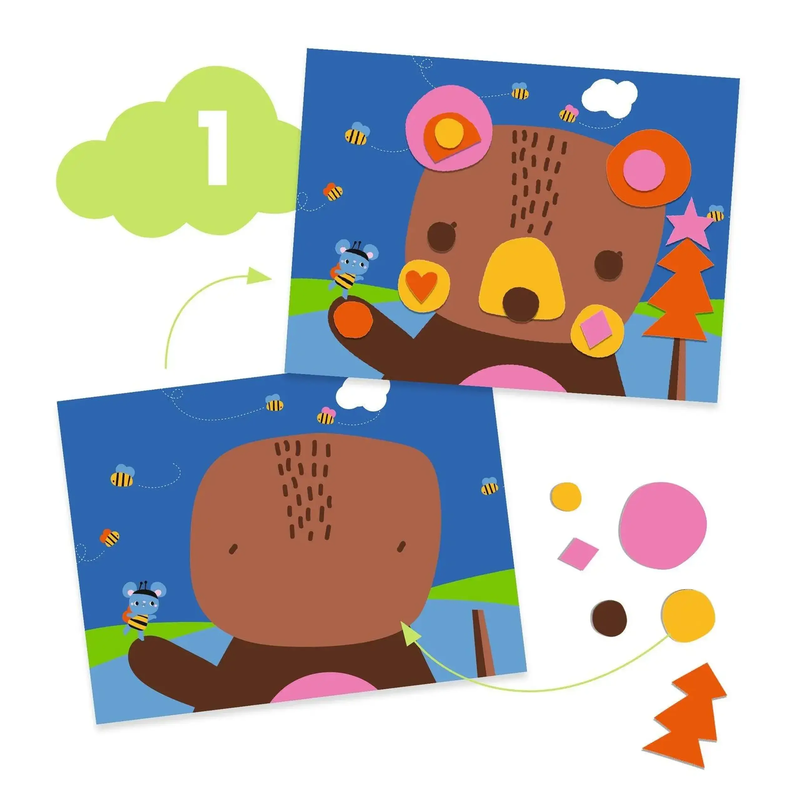 Set cu 6 activități creative „Șoricelul și prietenii” — Djeco