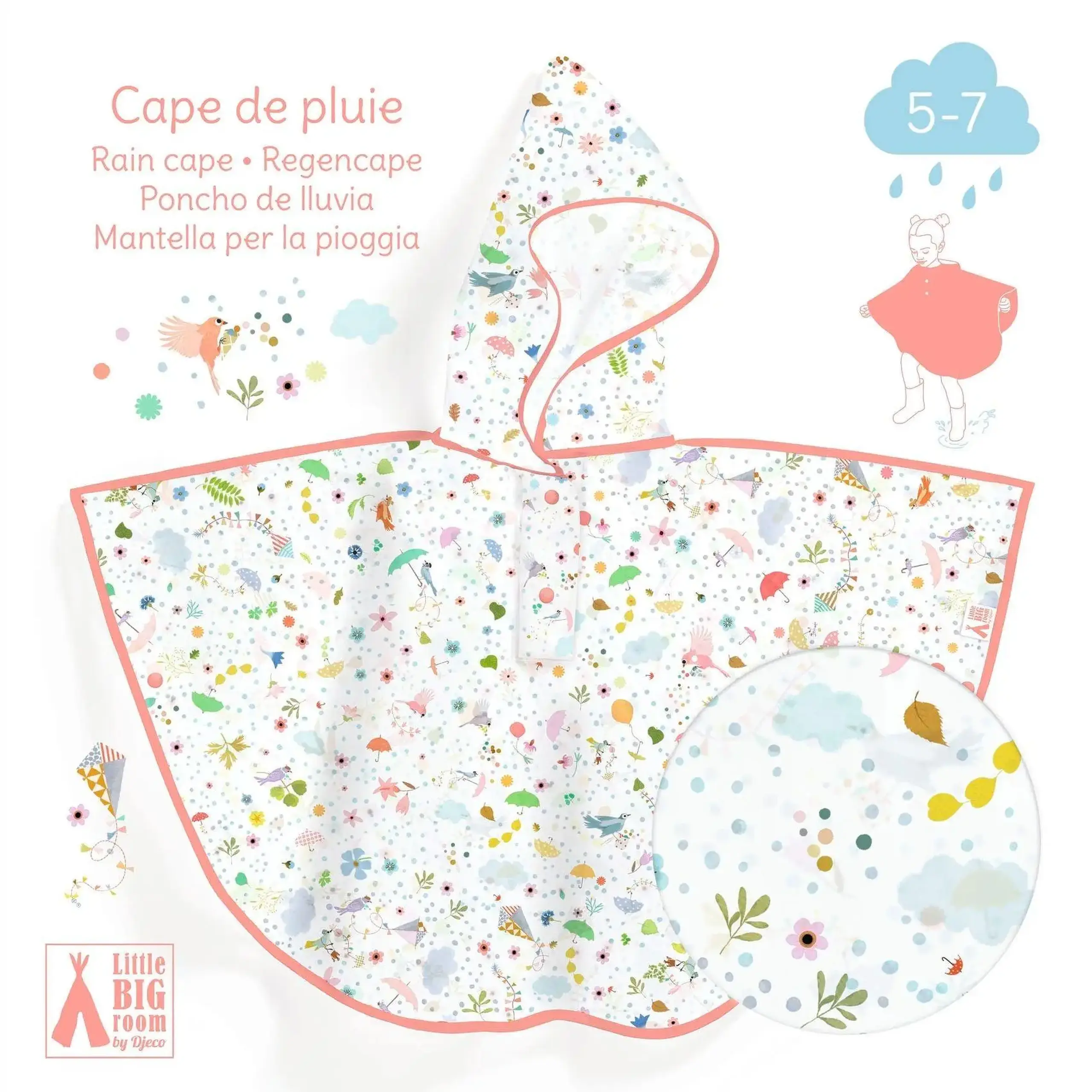 Pelerină de ploaie Petites légèretés, 5–7 ani — Djeco