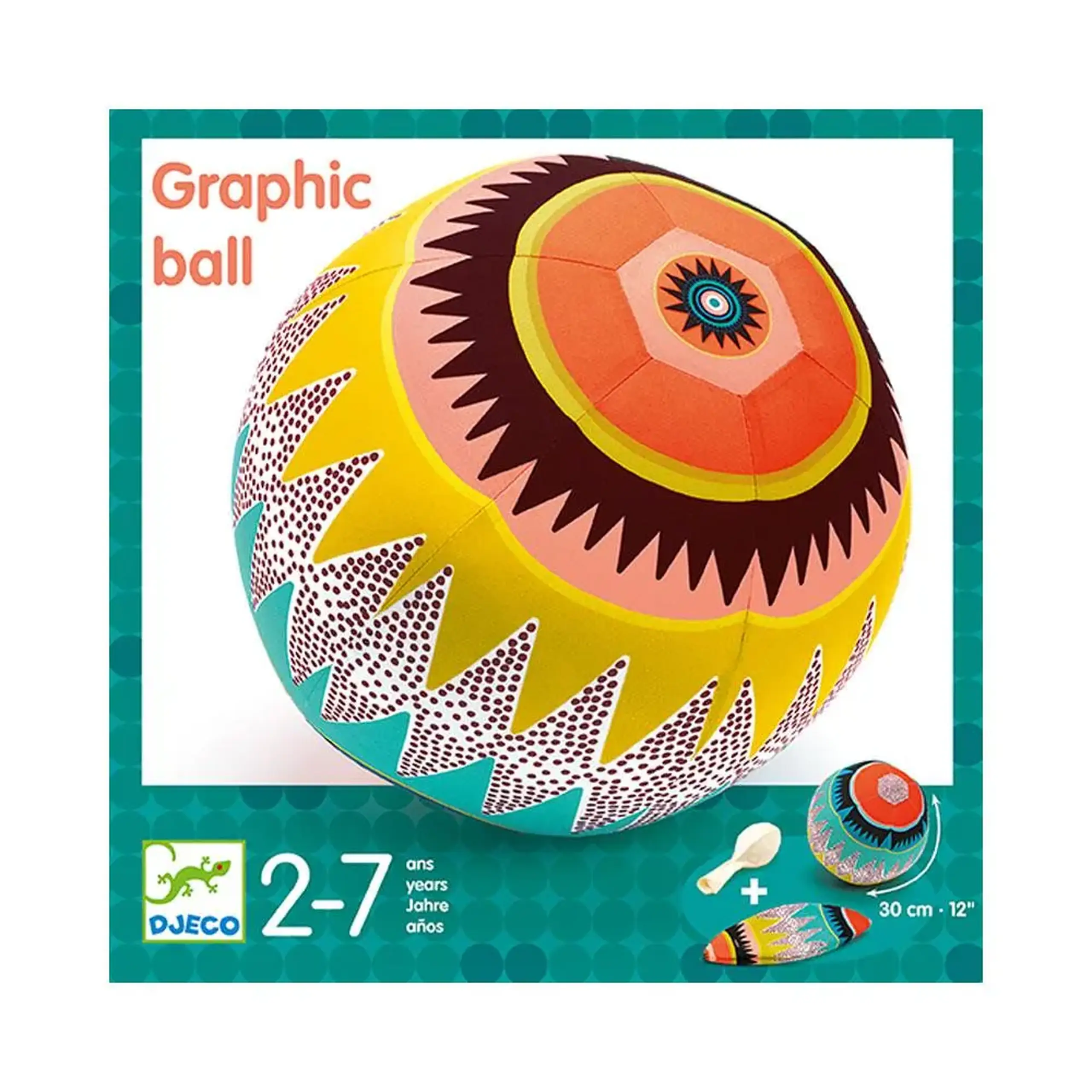 Husă pentru balon Graphic Ball, 30 cm — Djeco