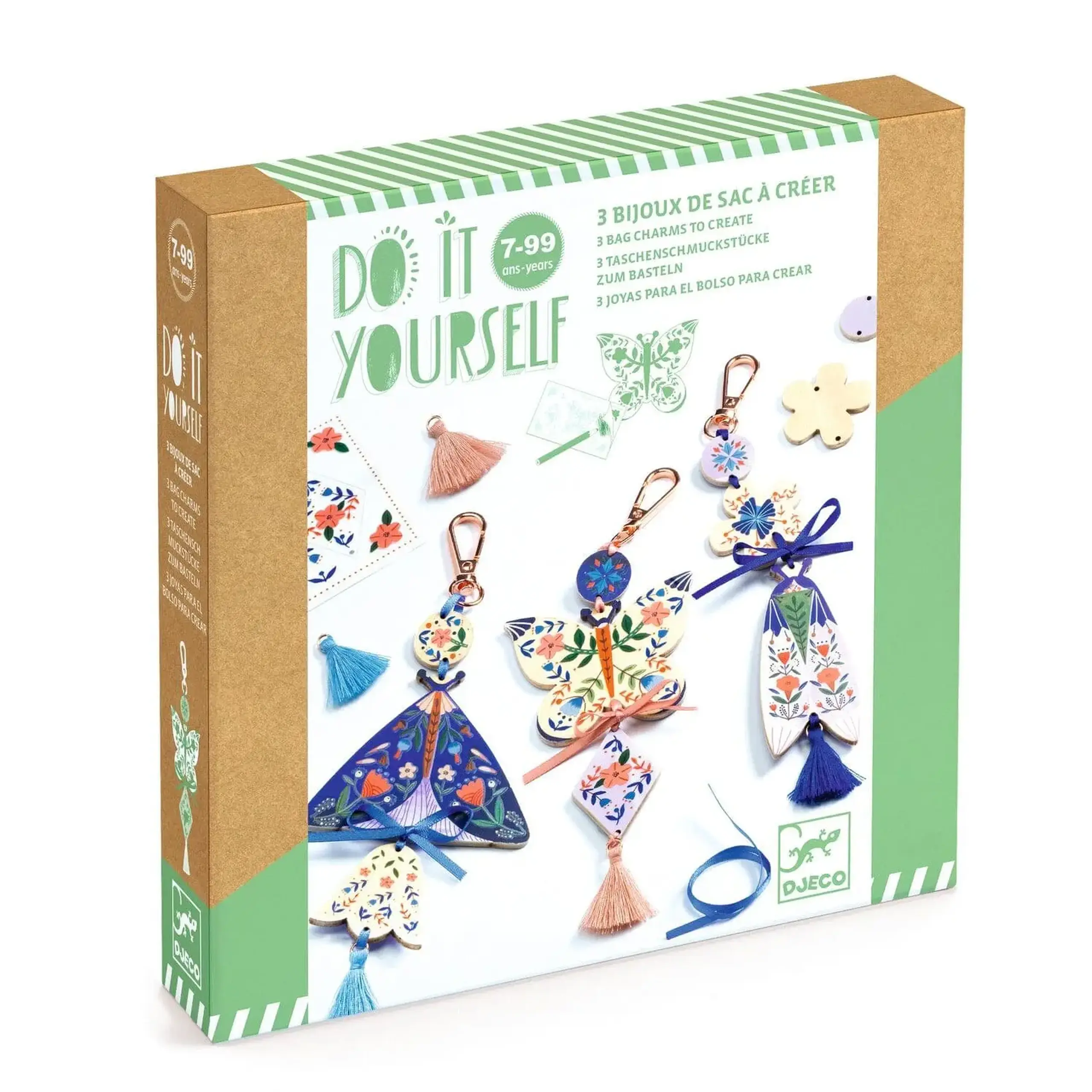 Set DIY 3 brelocuri Butterflies — Djeco