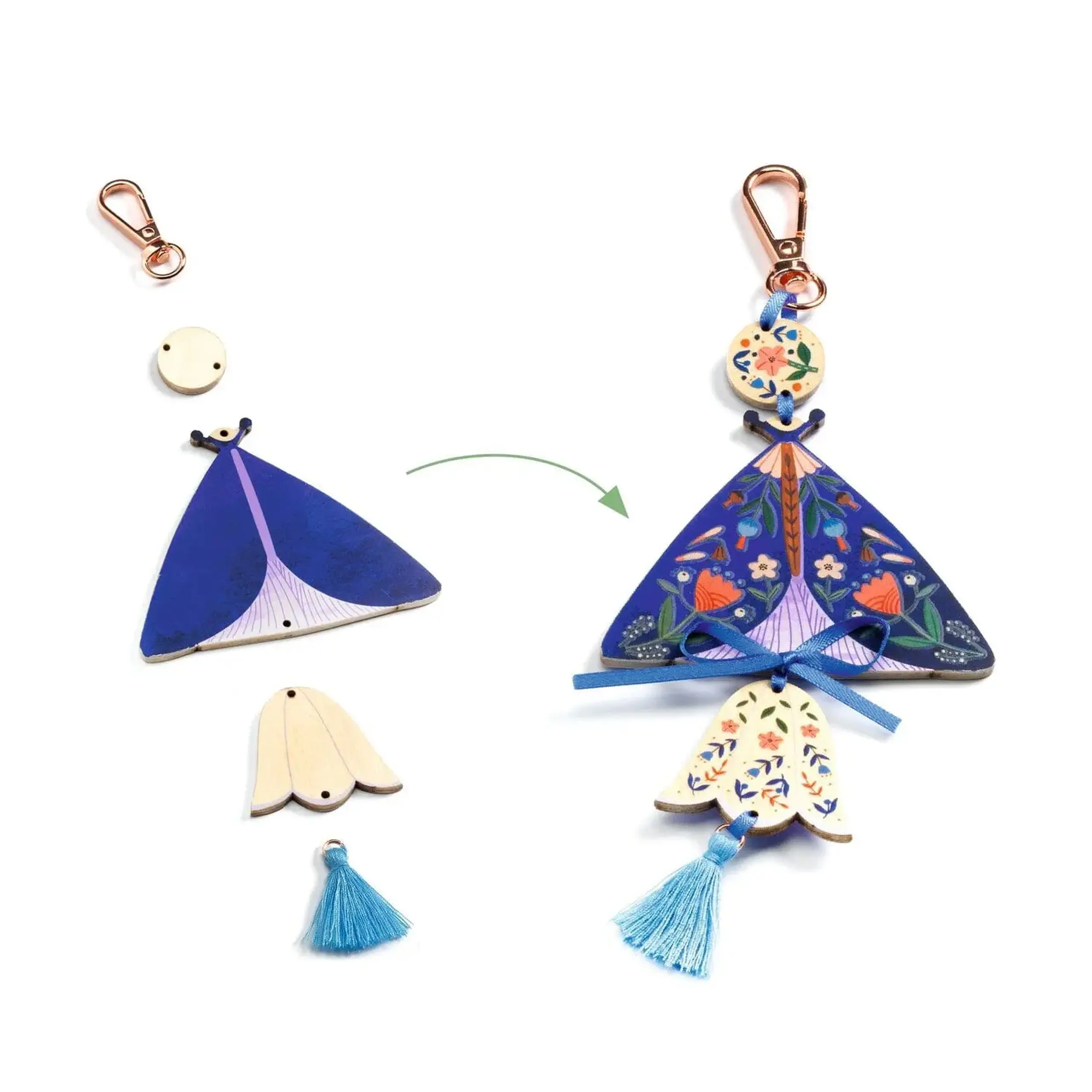 Set DIY 3 brelocuri Butterflies — Djeco