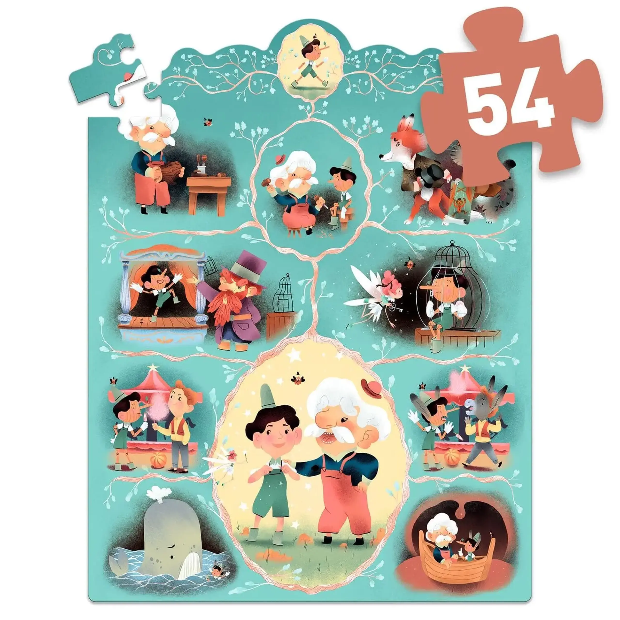 Puzzle Pinocchio, 54 de piese — Djeco