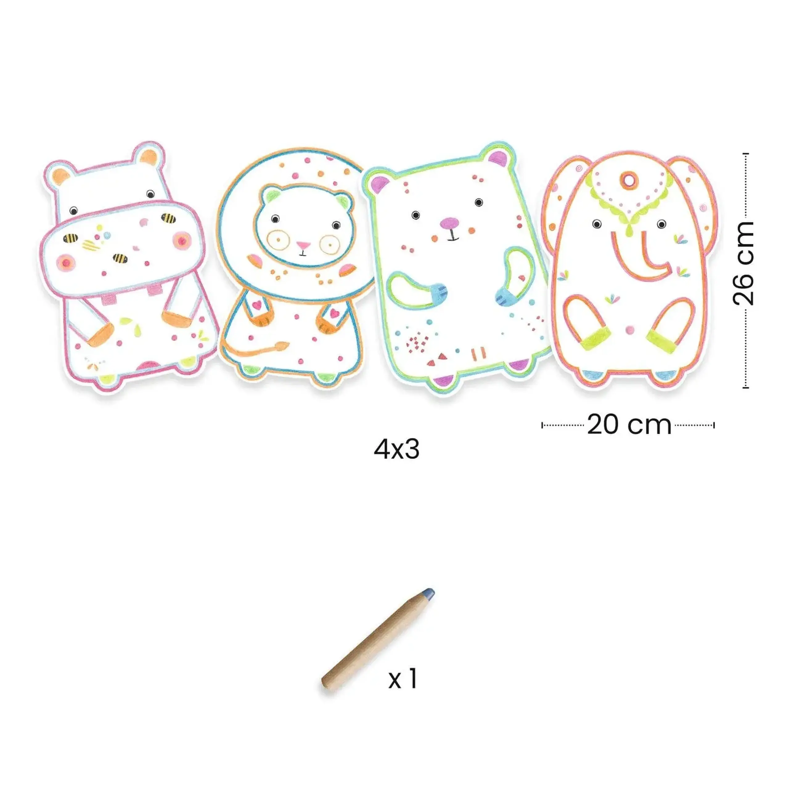 Set de colorat magic „Animale sălbatice” — Djeco
