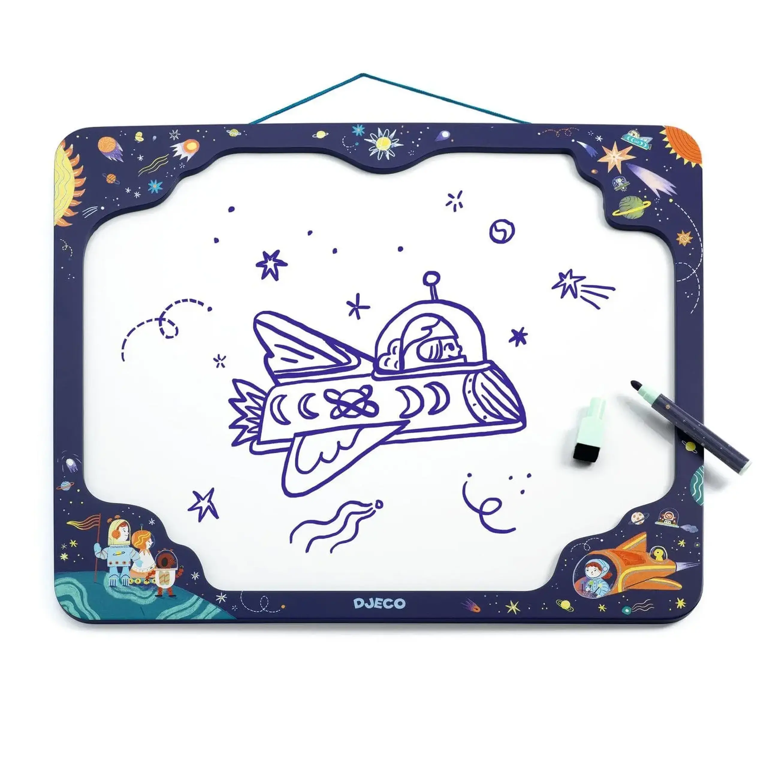 Tablă magnetică albă „Spațiul cosmic” — Djeco