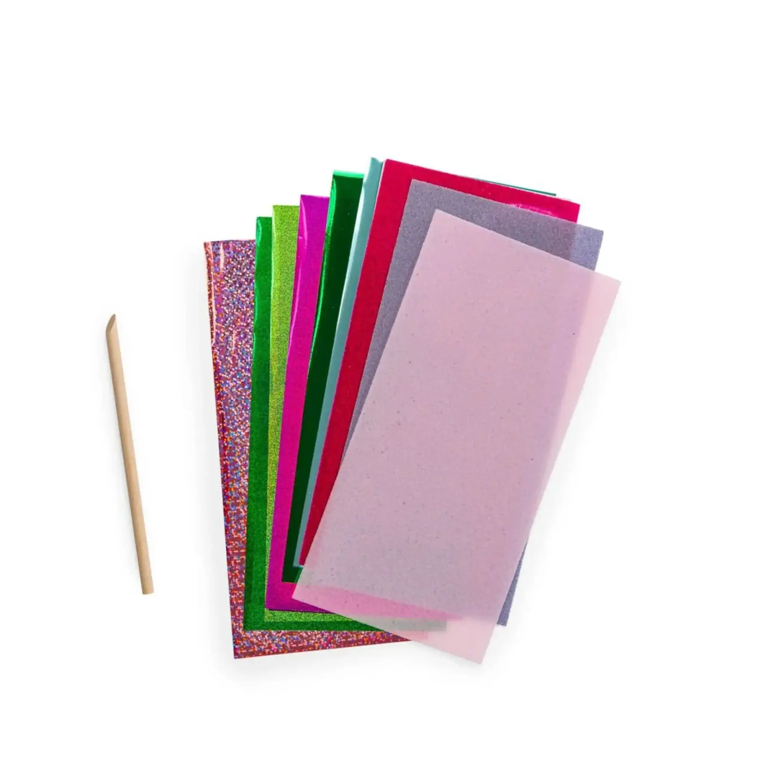 Set creativ cu folii metalizate „Cartes fantastiques”, Les Rosalies — Moulin Roty