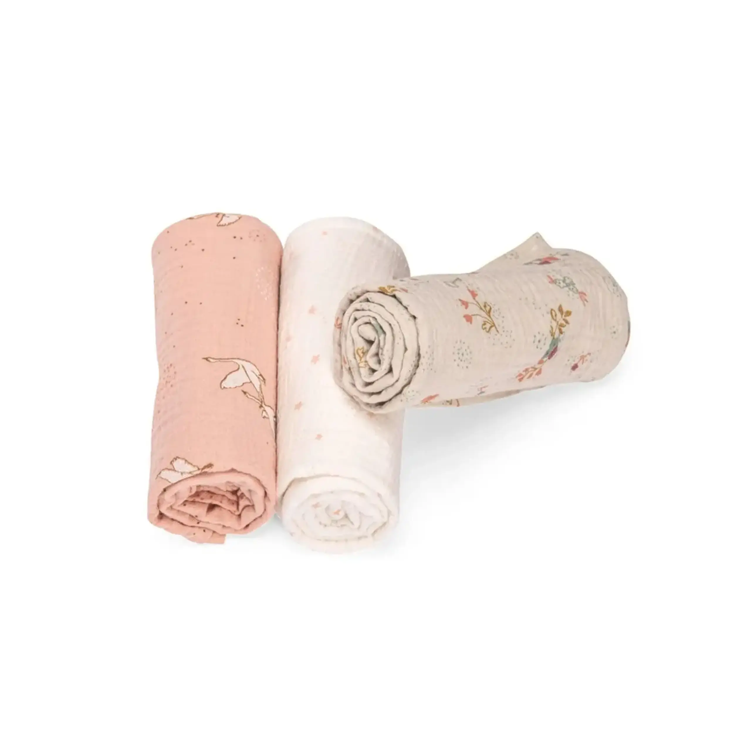 Set de 3 museline din bumbac organic, La Petite École de Danse — Moulin Roty