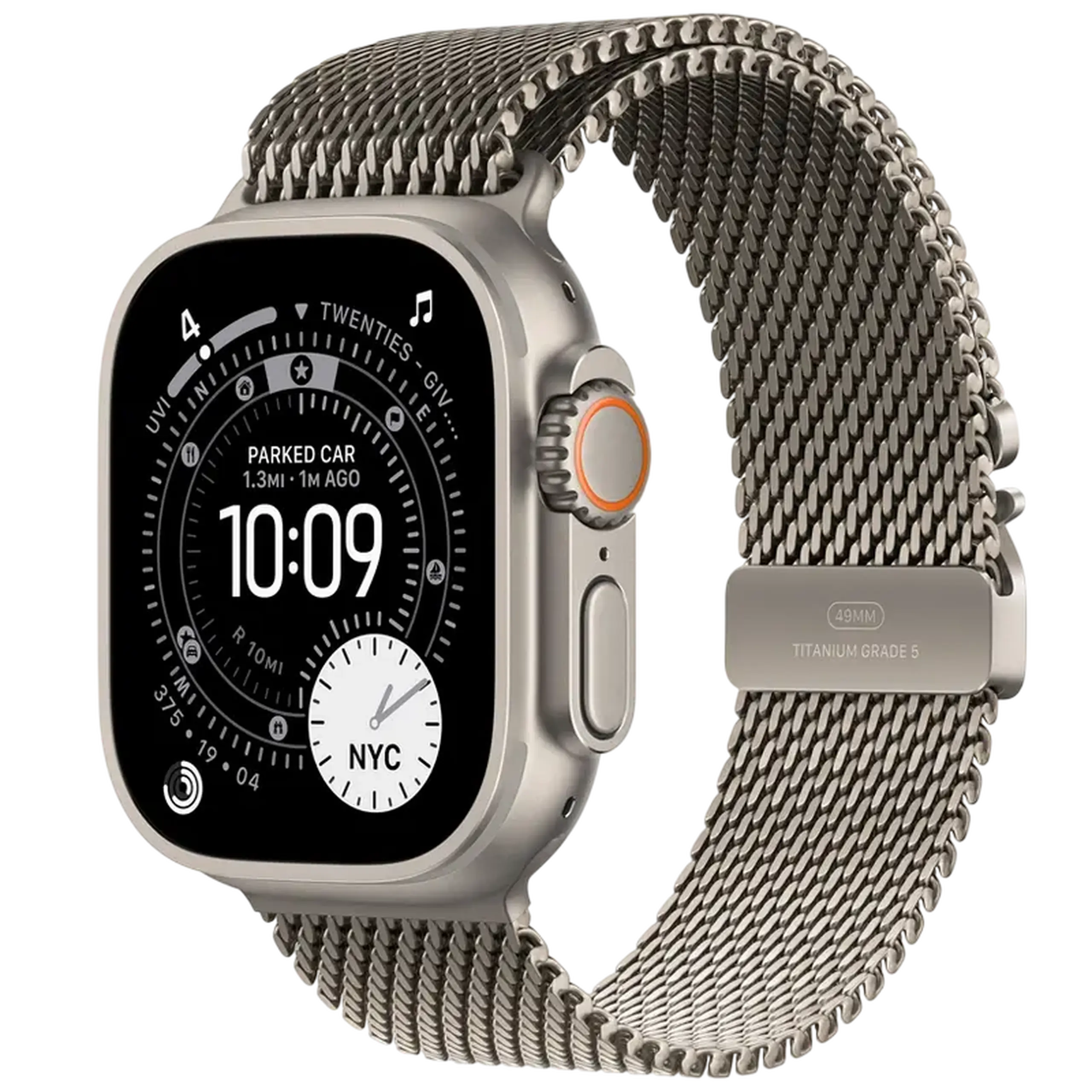 Ceas inteligent Apple Watch 3, 49mm, Natural Titanium