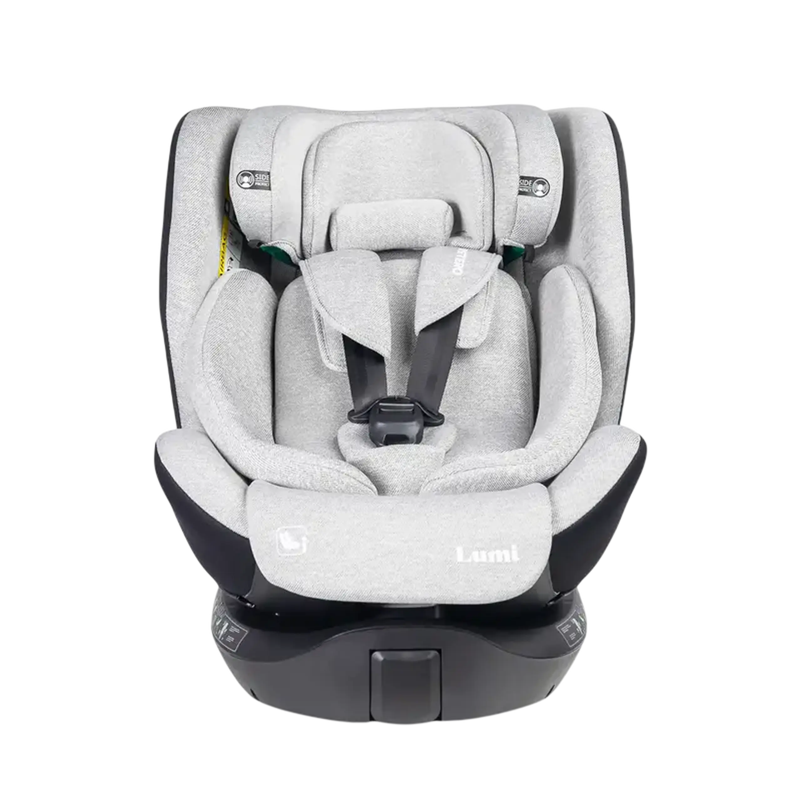 Scaun auto Caretero Lumi i-Size, Grupa 0+/1/2/3 (0-36 kg), Gri deschis
