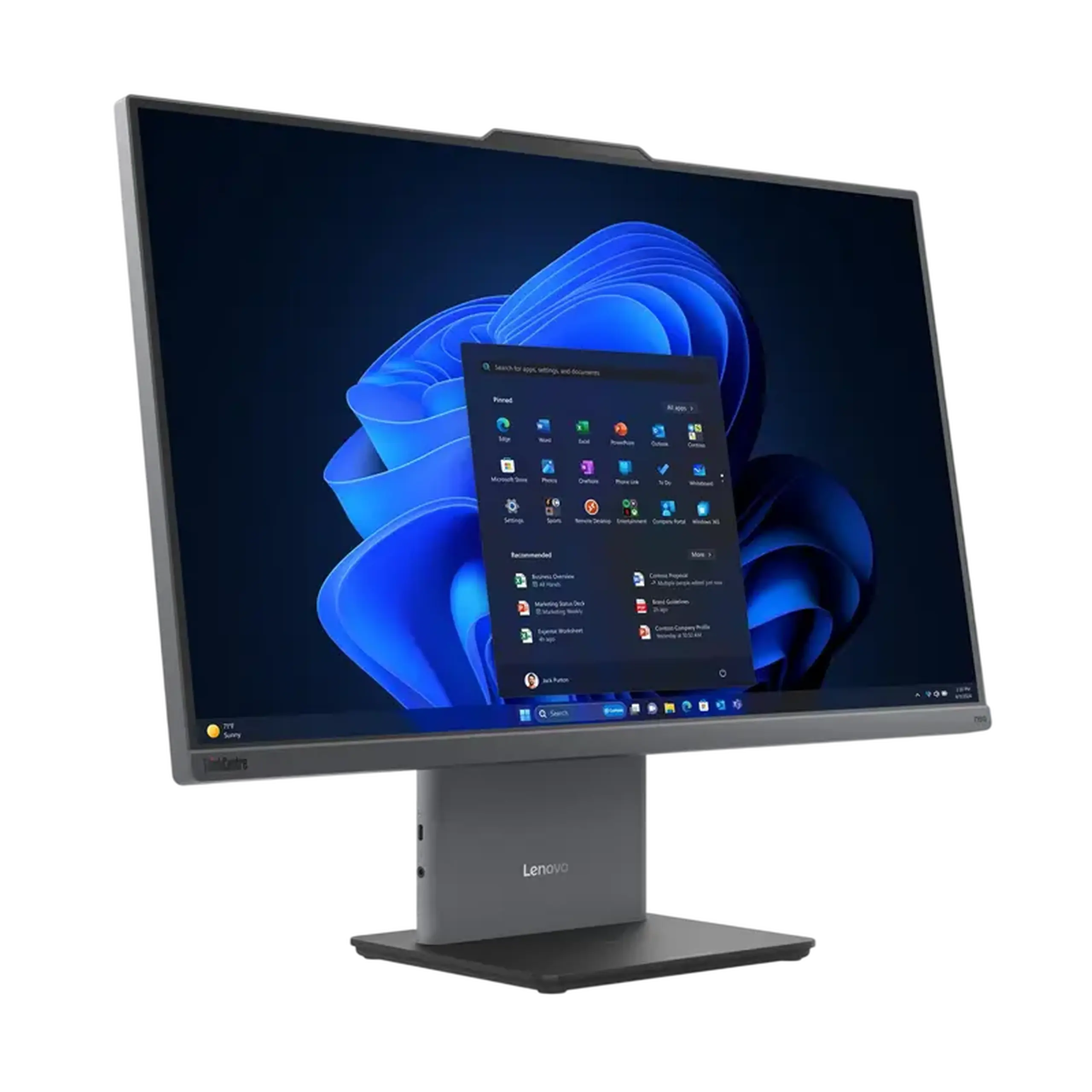 Computer All-in-One Lenovo ThinkCentre neo 55a gen 6, 23,8", AMD Ryzen 7 250, 32GB/1024GB, Fără SO, Luna Grey