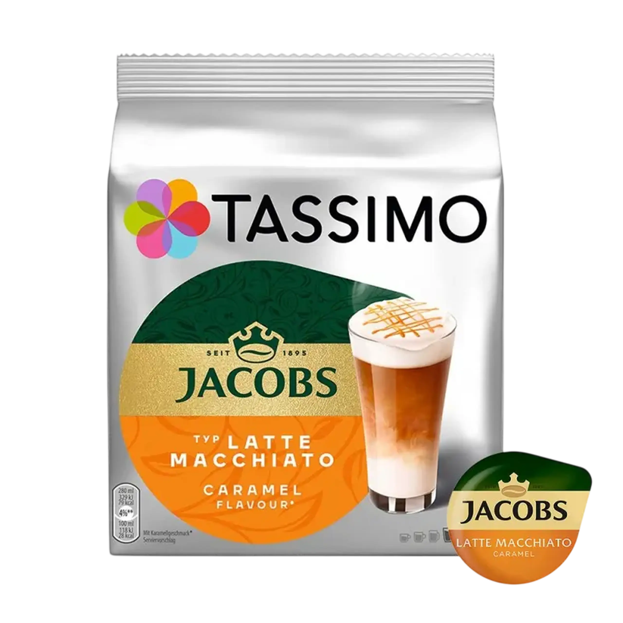 Cafea Jacobs Tassimo Latte Macchiato Caramel, 8 buc