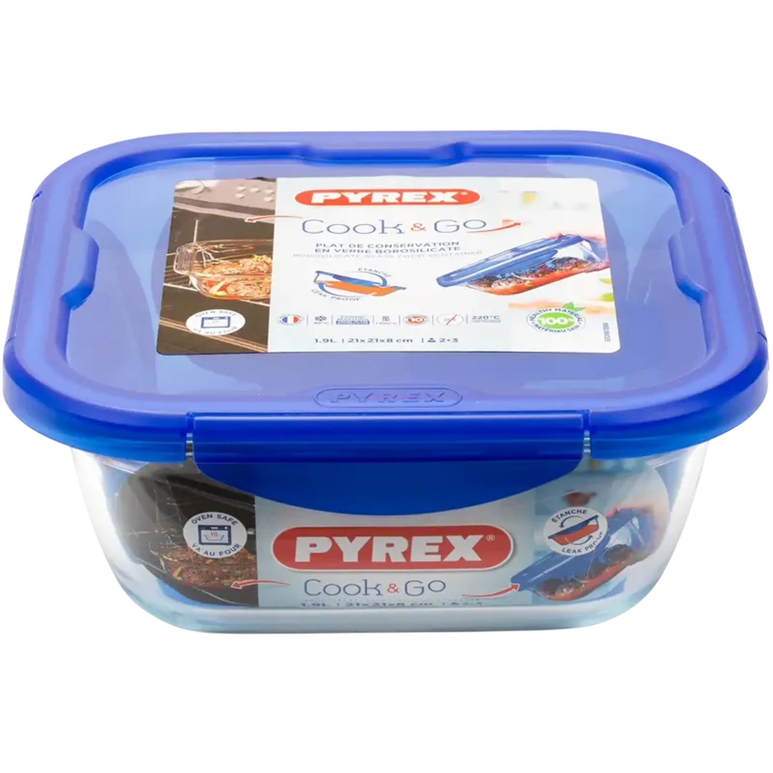 Tava de copt Pyrex 286PG00, Transparent