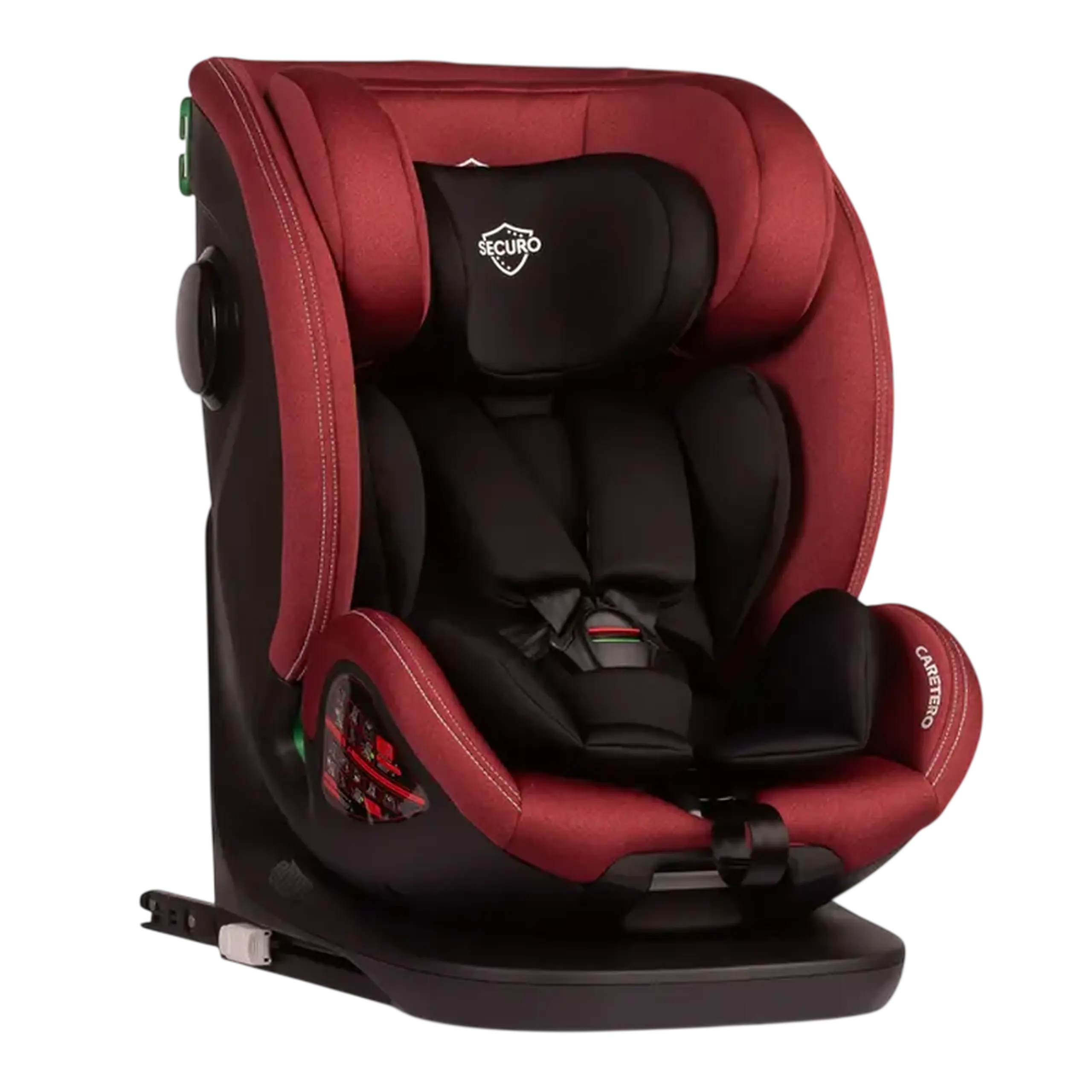 Scaun auto Caretero Securo, Grupa 0+/1/2/3 (0-36 kg), Bordo