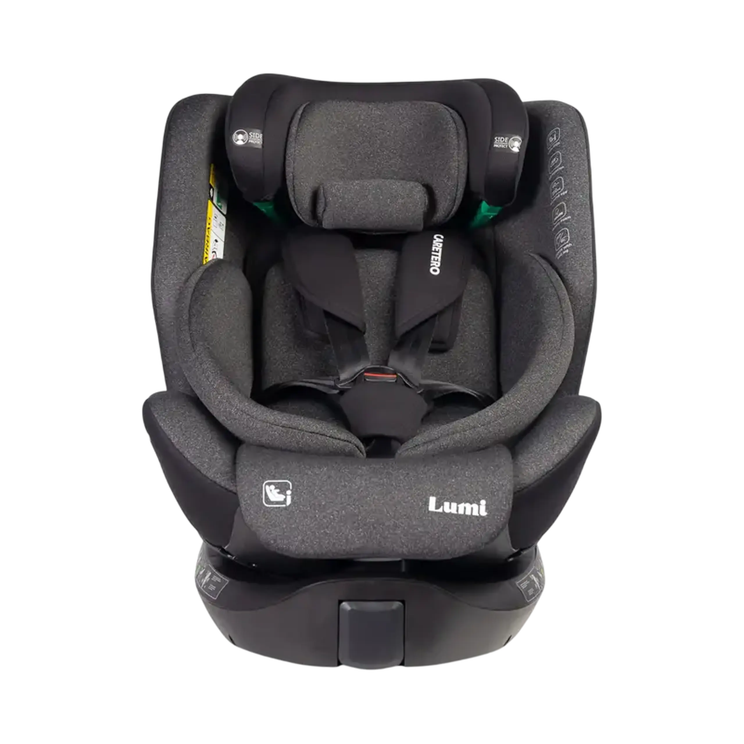 Scaun auto Caretero Lumi i-Size, Grupa 0+/1/2/3 (0-36 kg), Gri inchis