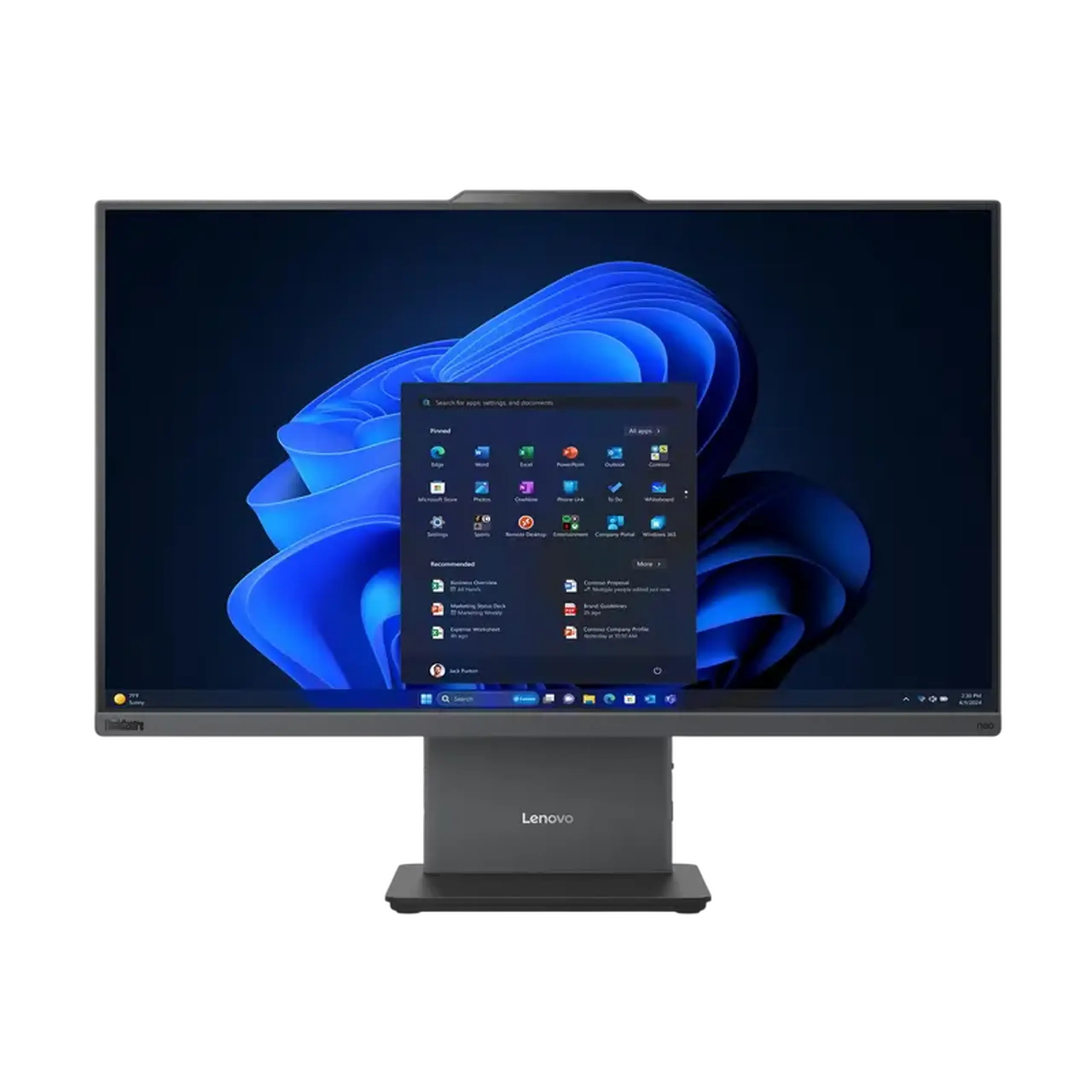 Computer All-in-One Lenovo ThinkCentre neo 55a gen 6, 23,8", AMD Ryzen 7 250, 16GB/512GB, Fără SO, Luna Grey