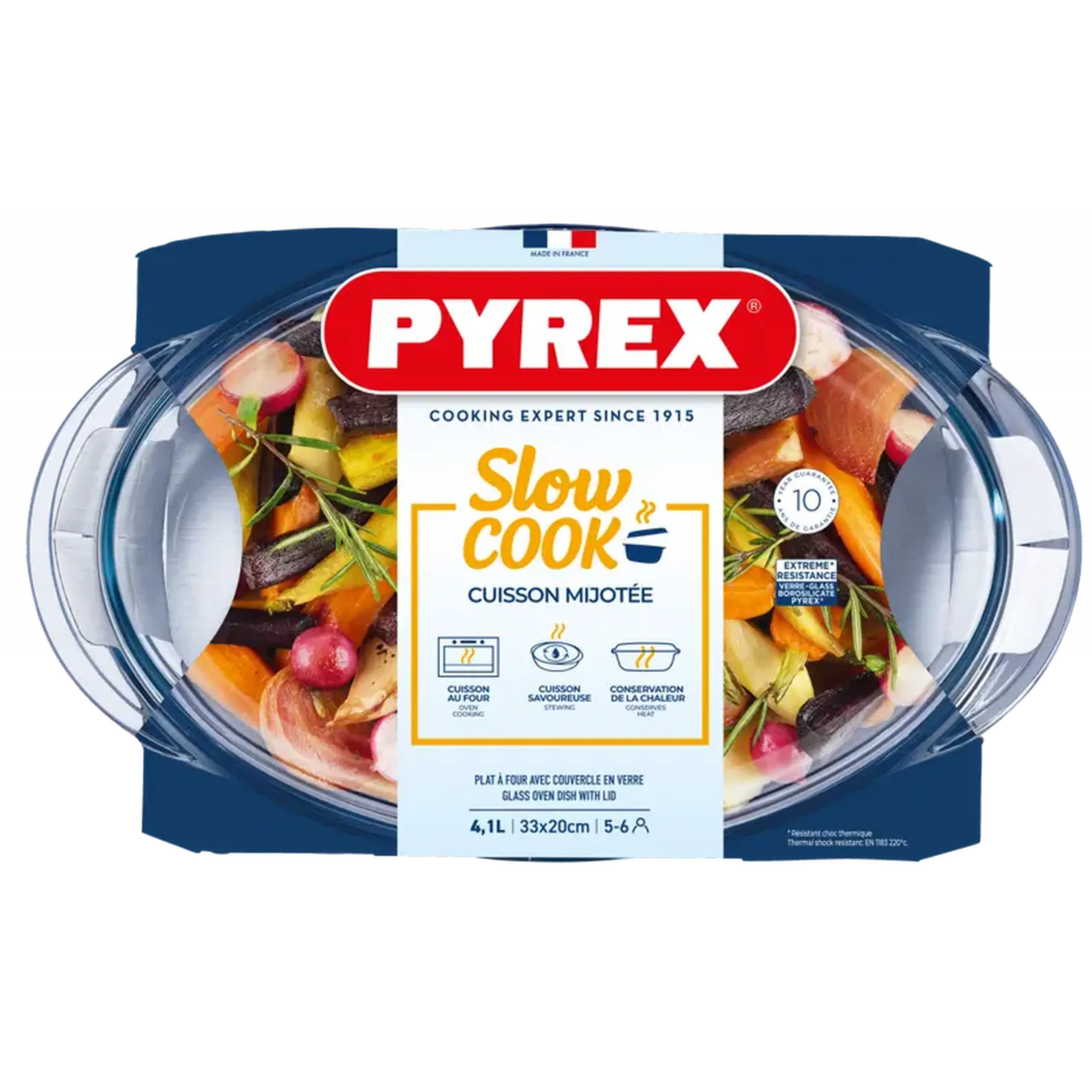 Tava de copt Pyrex 459A000, Transparent
