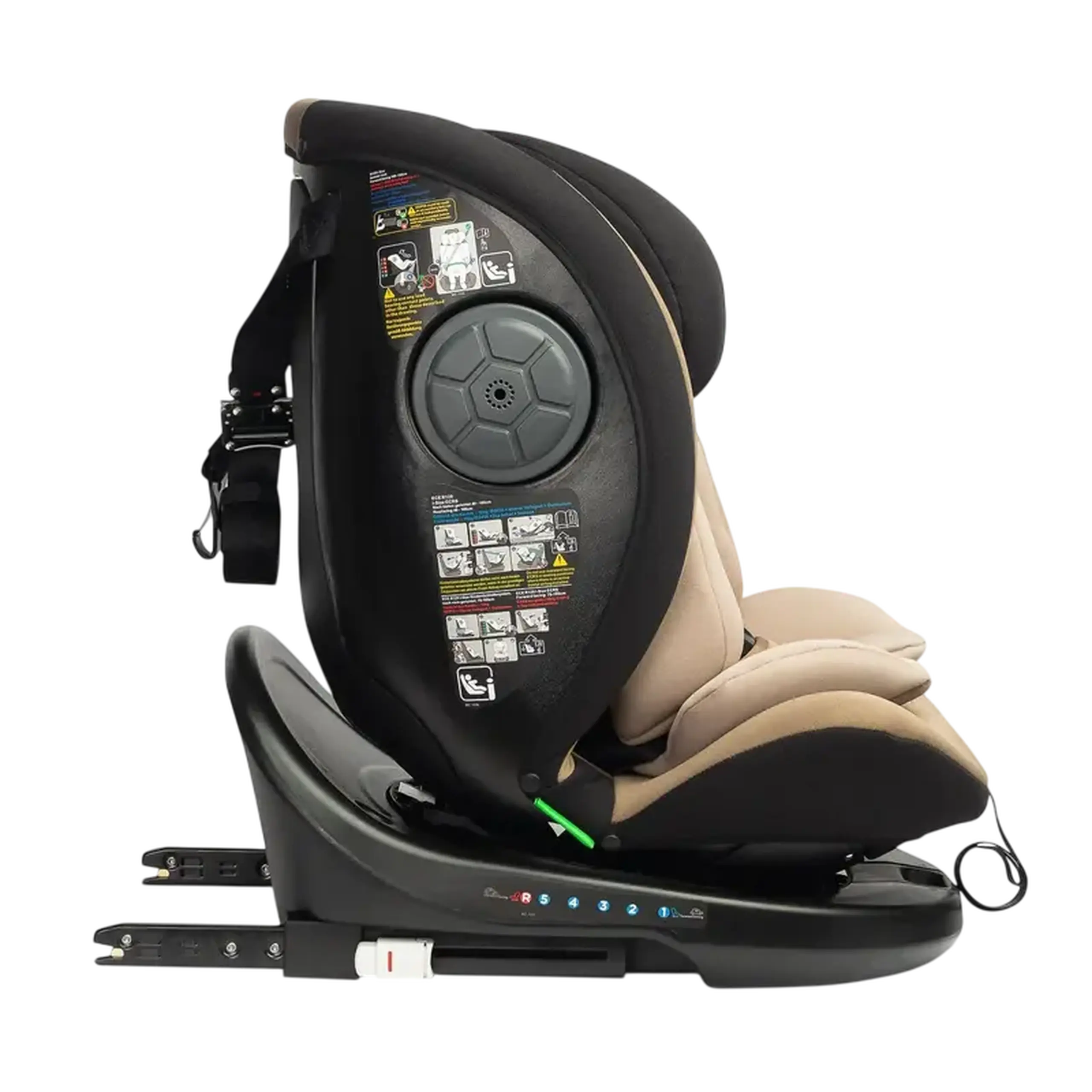 Scaun auto Caretero Mokki i-Size, Grupa 0+/1/2/3 (0-36 kg), Bej