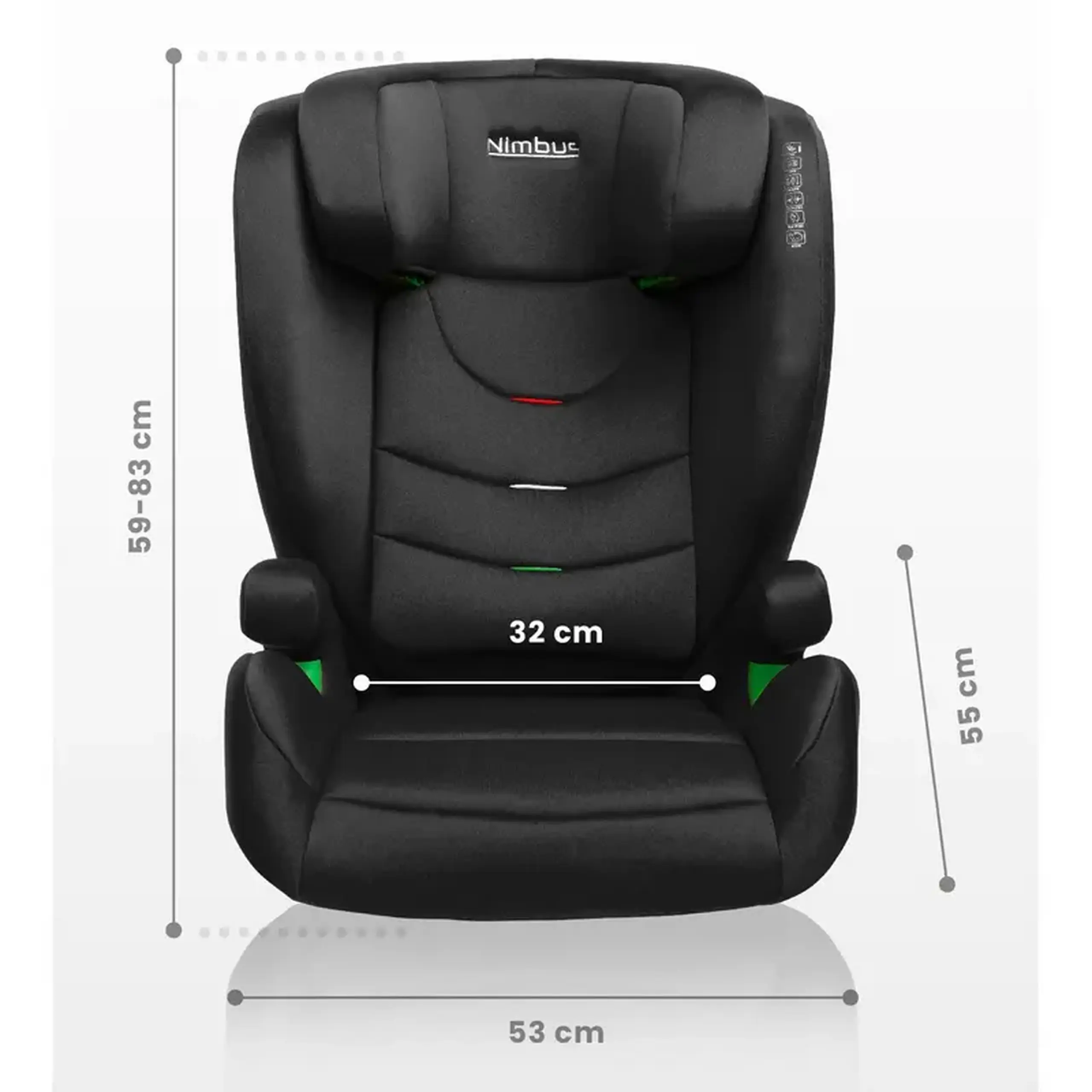 Scaun auto Caretero Nimbus, Grupa 2/3 (15-36 kg), Verde inchis