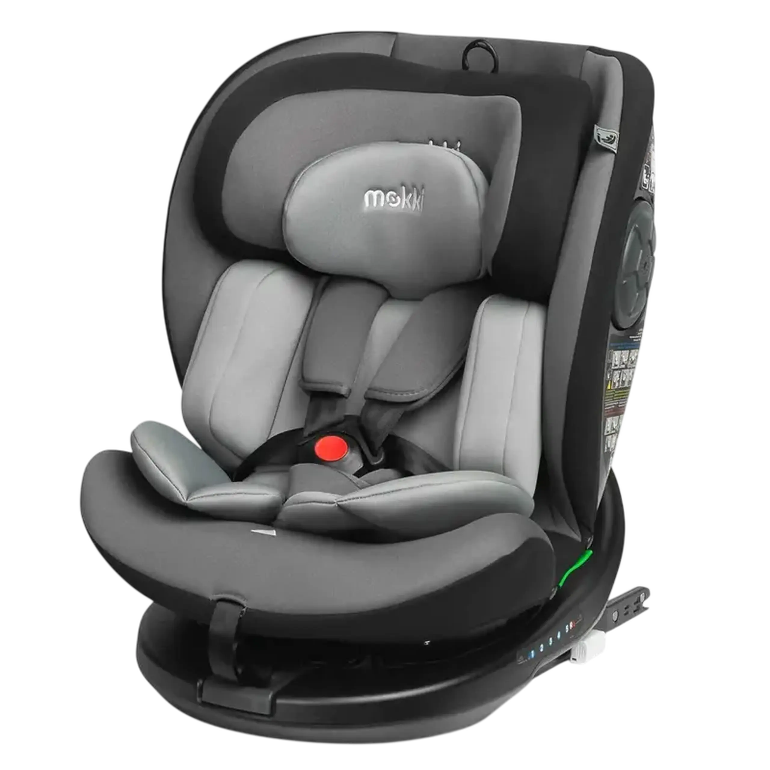 Scaun auto Caretero Mokki i-Size, Grupa 0+/1/2/3 (0-36 kg), Gri