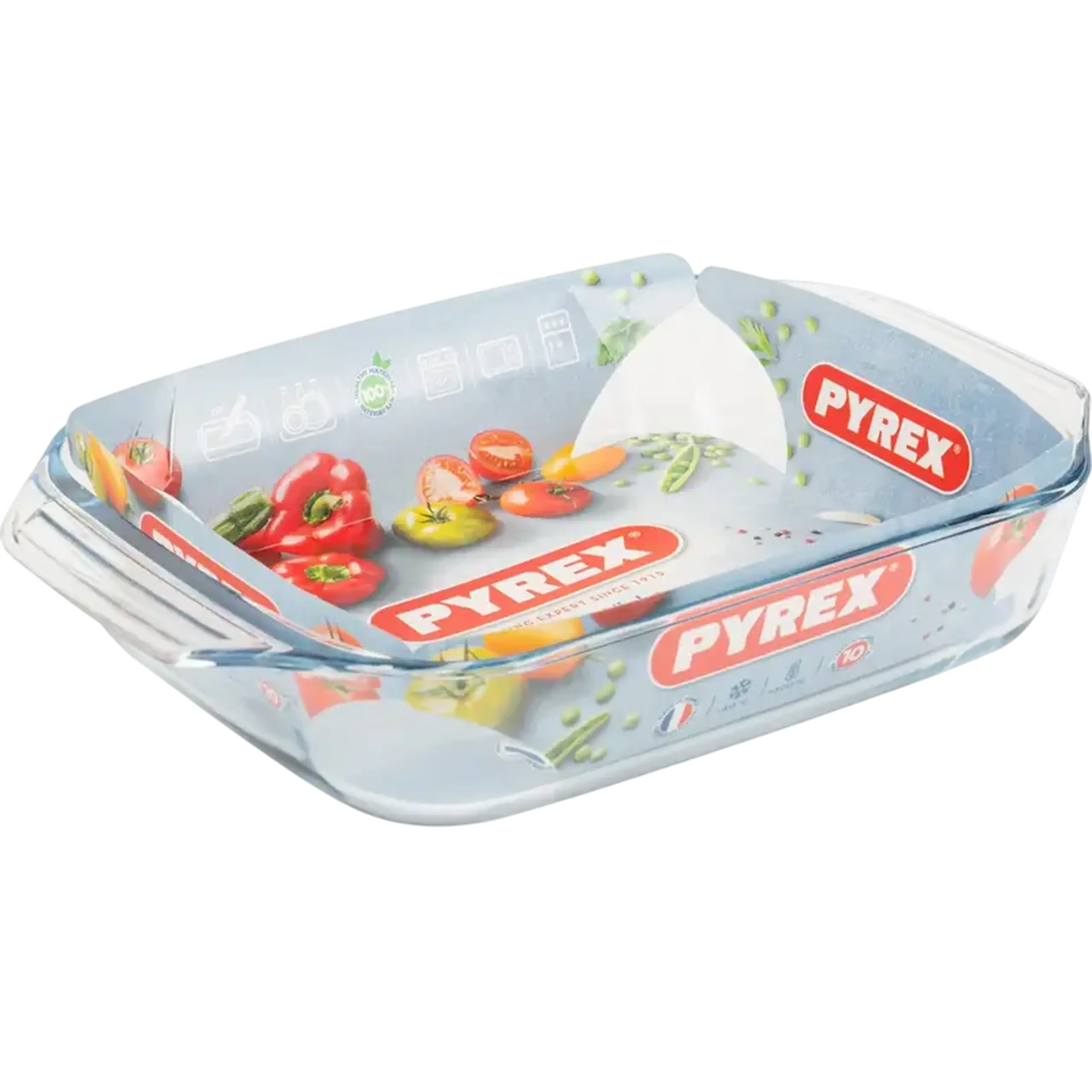 Tava de copt Pyrex 408B000, Transparent