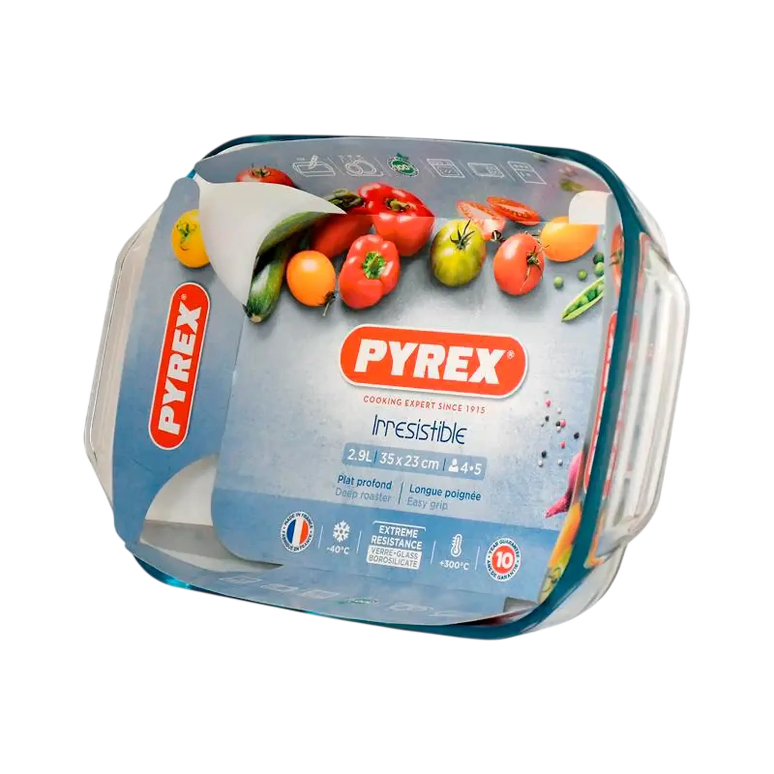 Tava de copt Pyrex 408B000, Transparent