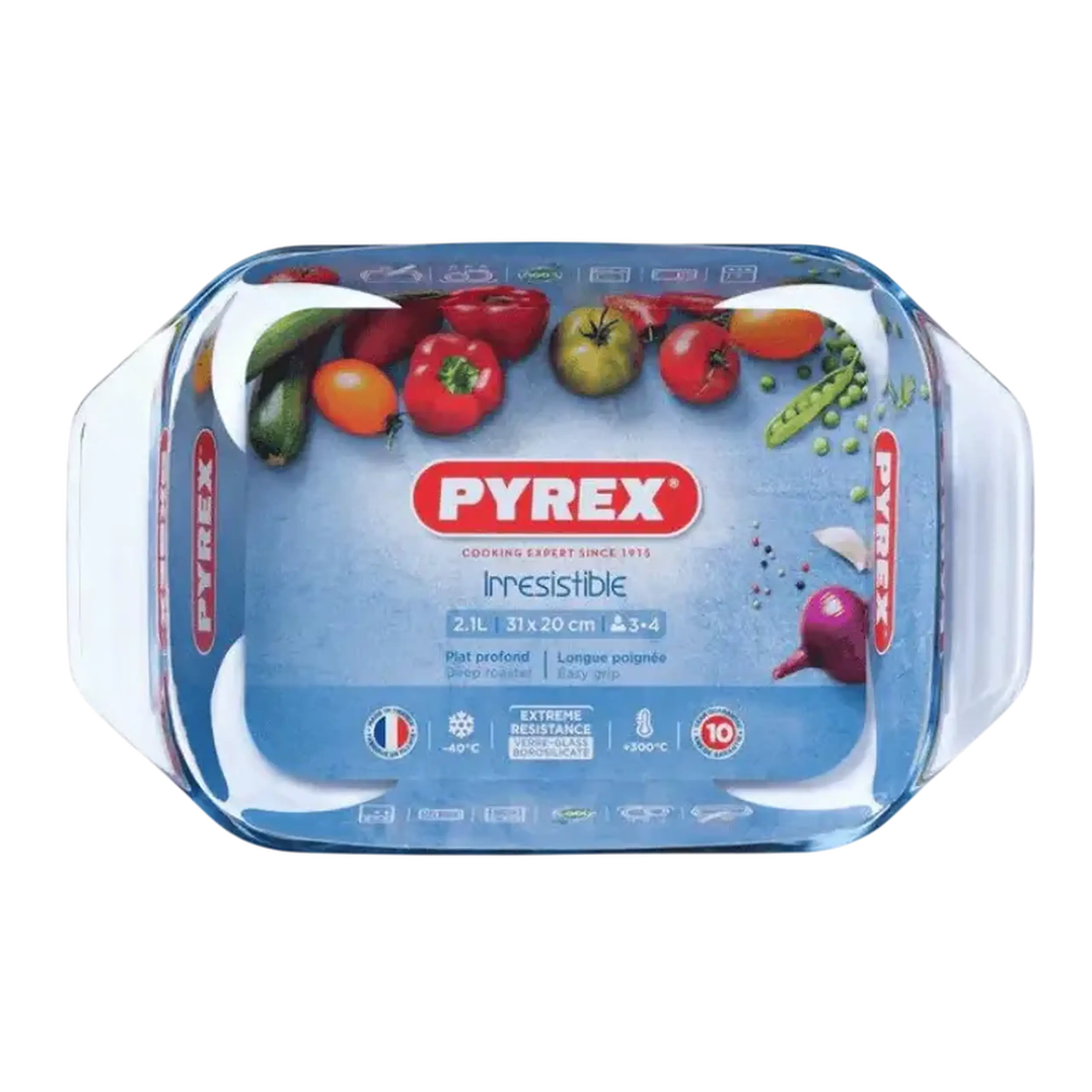 Tava de copt Pyrex 408B000, Transparent