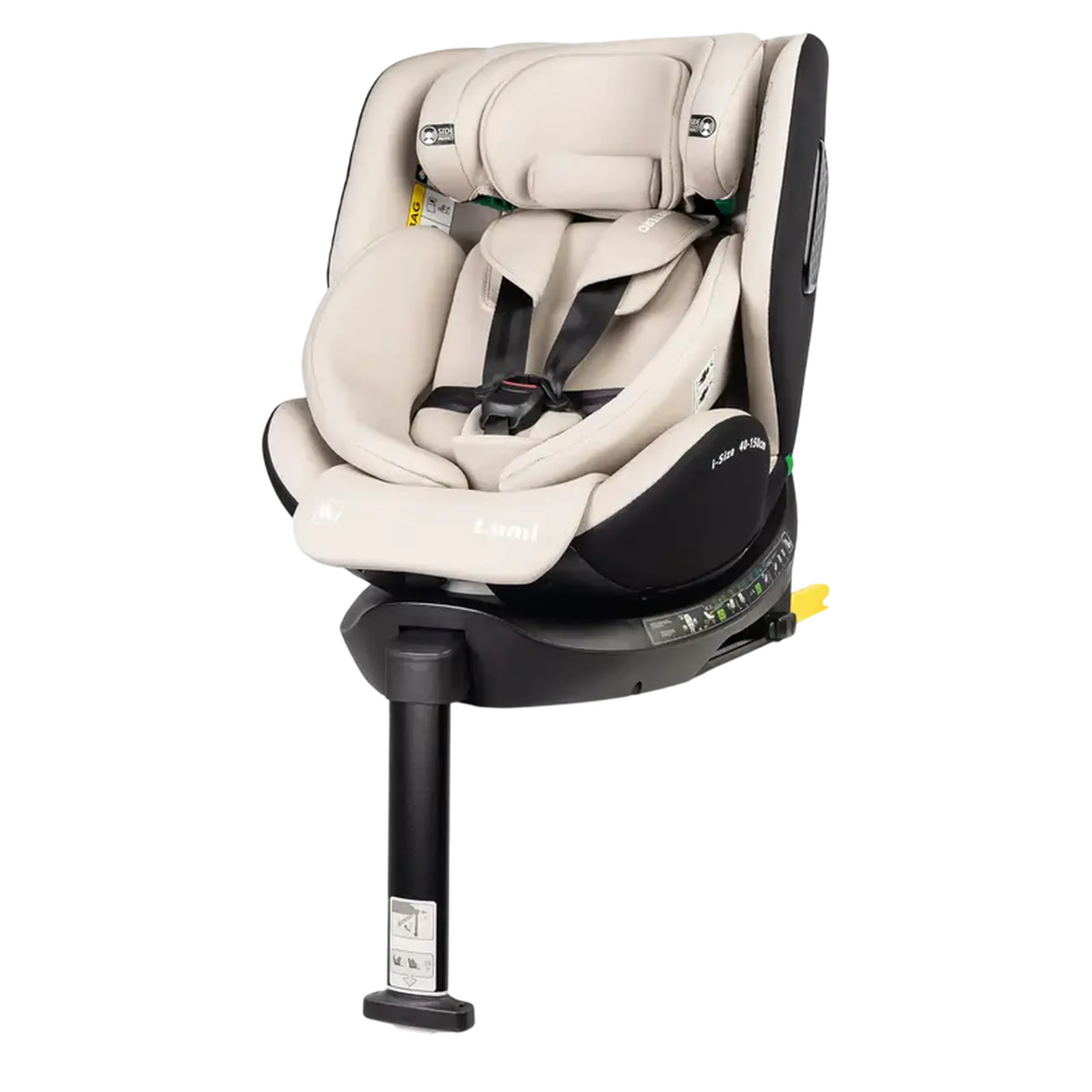 Scaun auto Caretero Lumi i-Size, Grupa 0+/1/2/3 (0-36 kg), Bej
