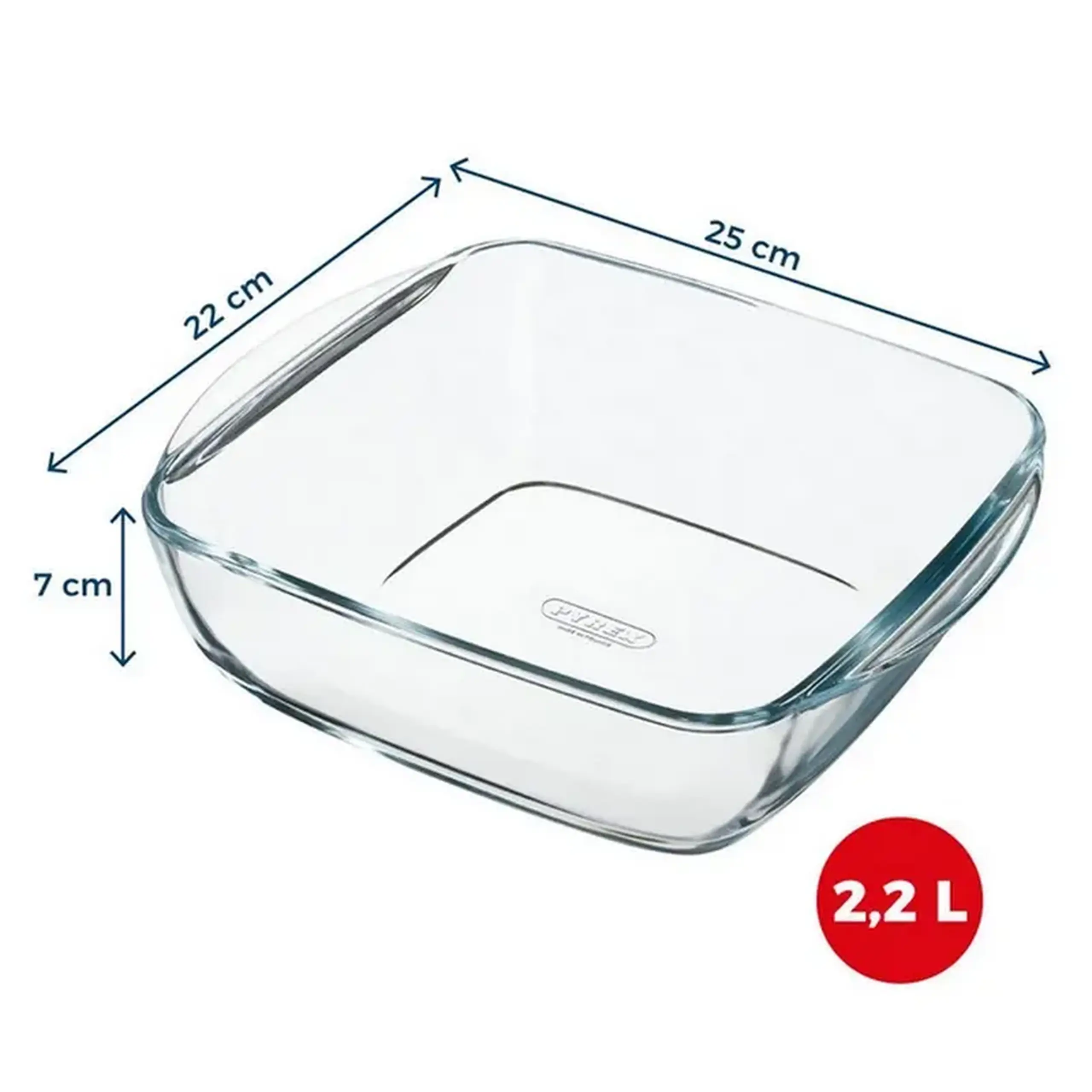 Tava de copt Pyrex 212B100, Transparent