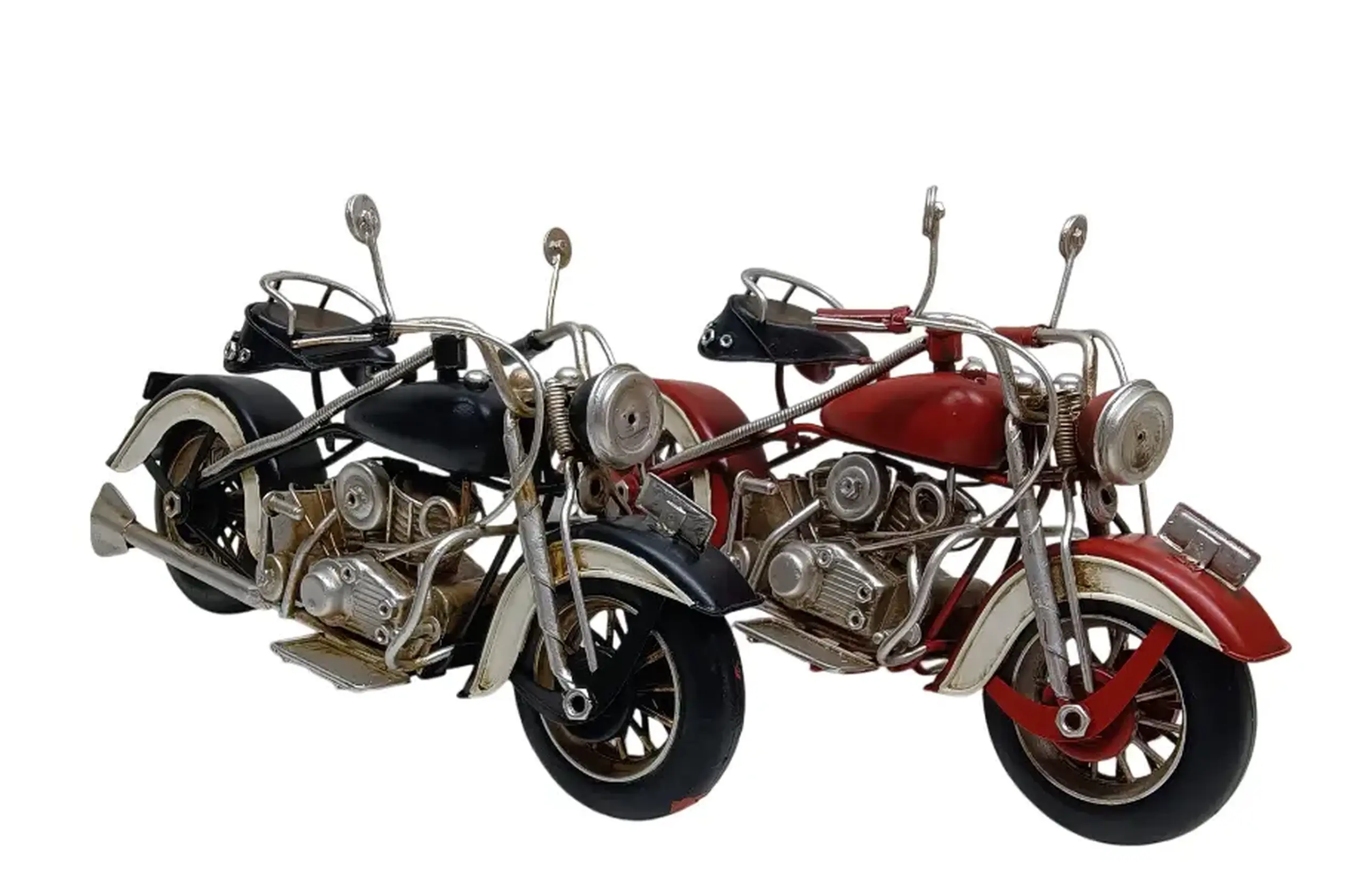 Motocicletă decorativă, Retro Black, 28cm