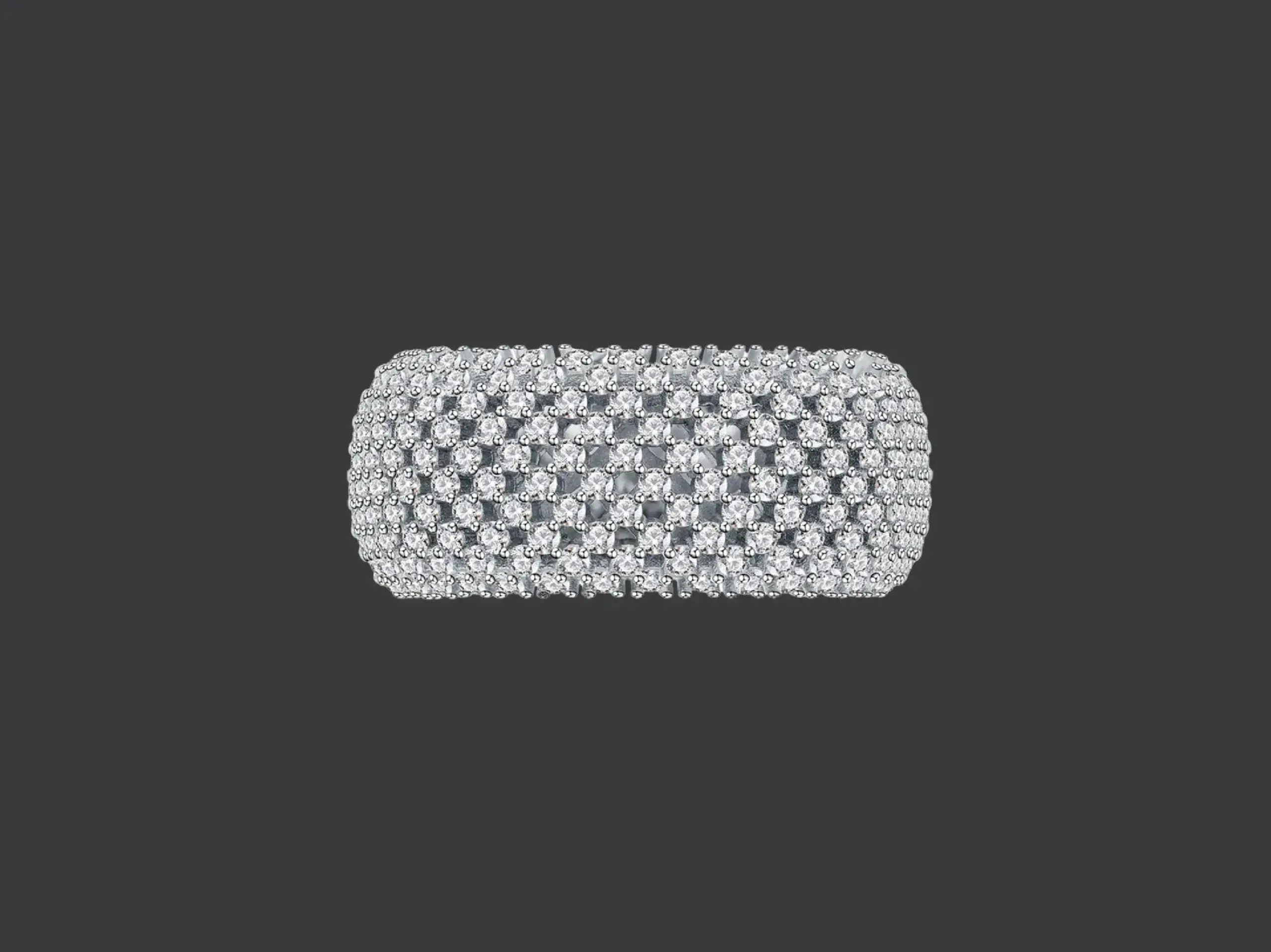 Diamond Pavé Statement Band Ring