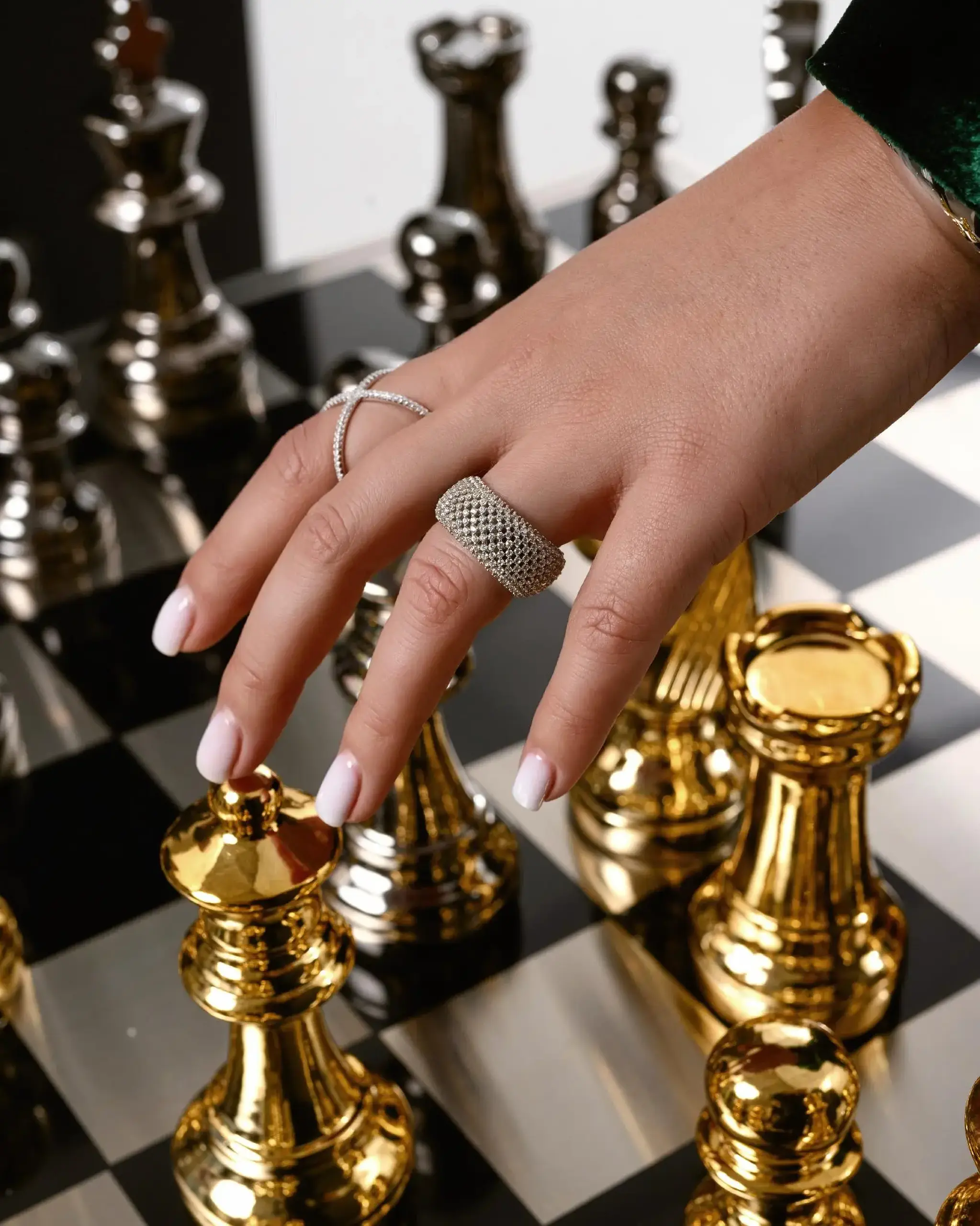 Diamond Pavé Statement Band Ring