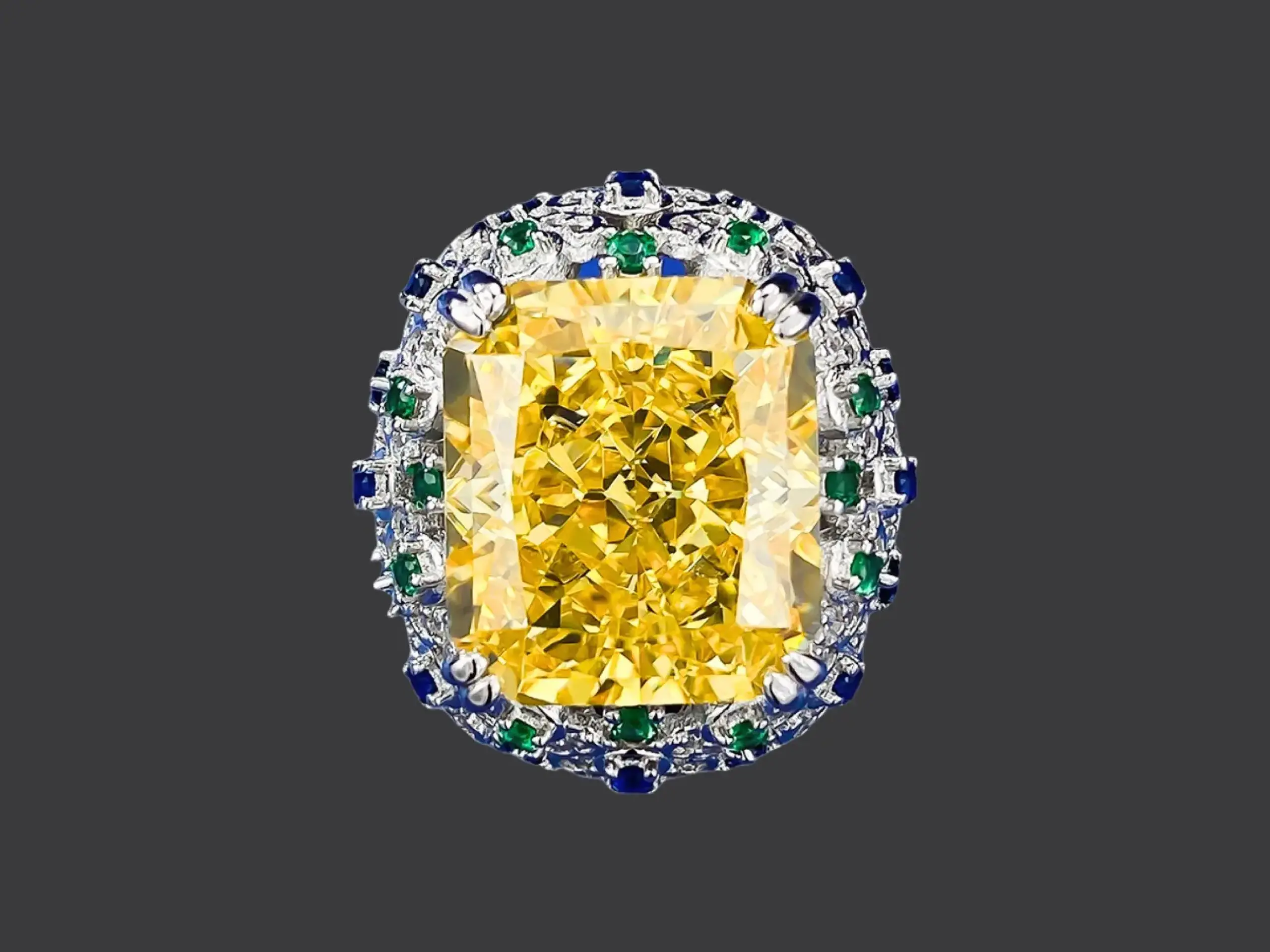 Imperial Soleil Yellow Diamond Cocktail Ring