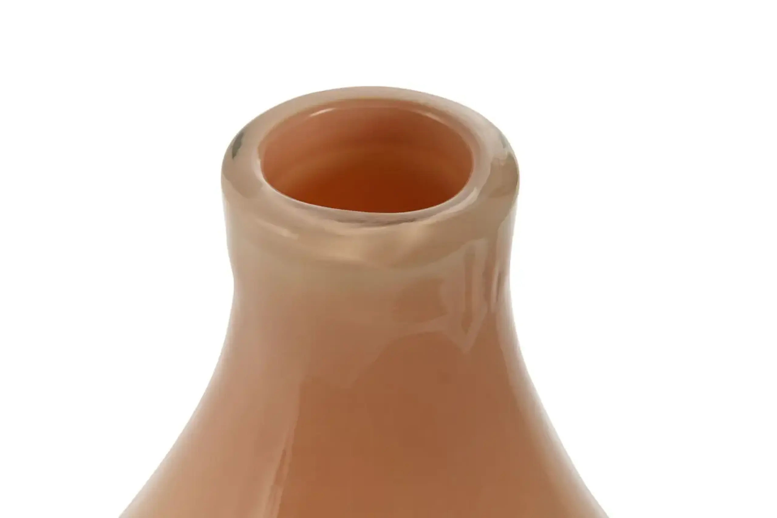 Vază decorativă din sticlă „Picătură” piersic 33cm