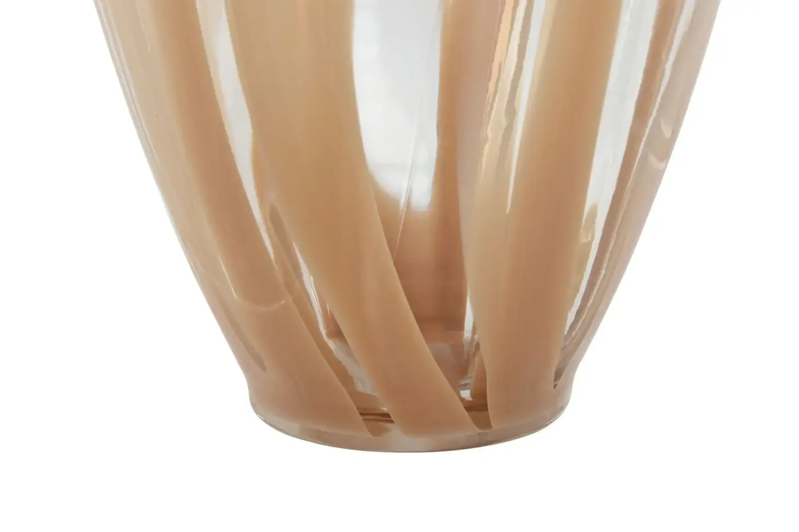 Vază decorativă din sticlă „Picătură” piersic 44cm