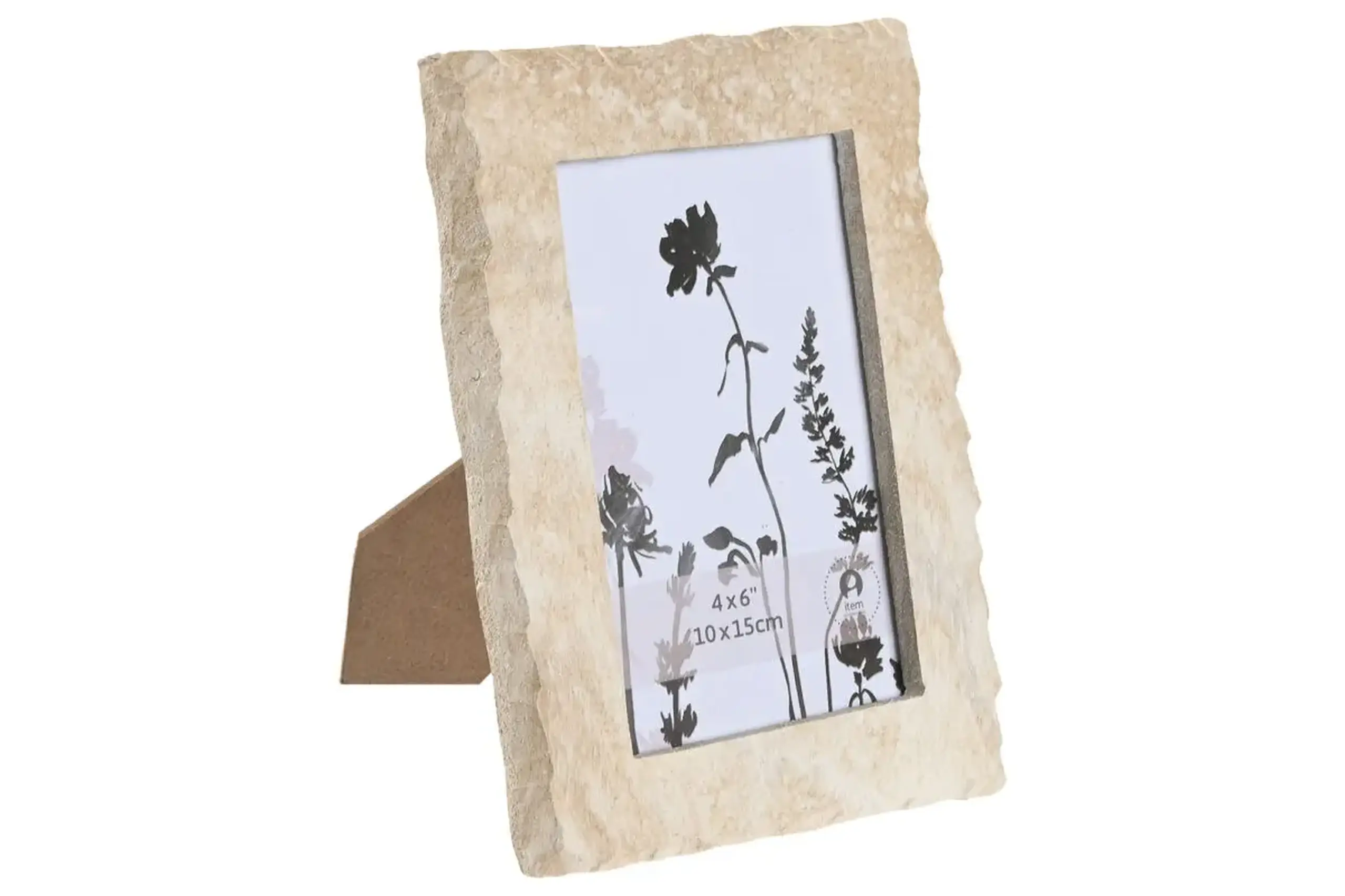 Ramă foto MDF cu sticlă, crem 10×15