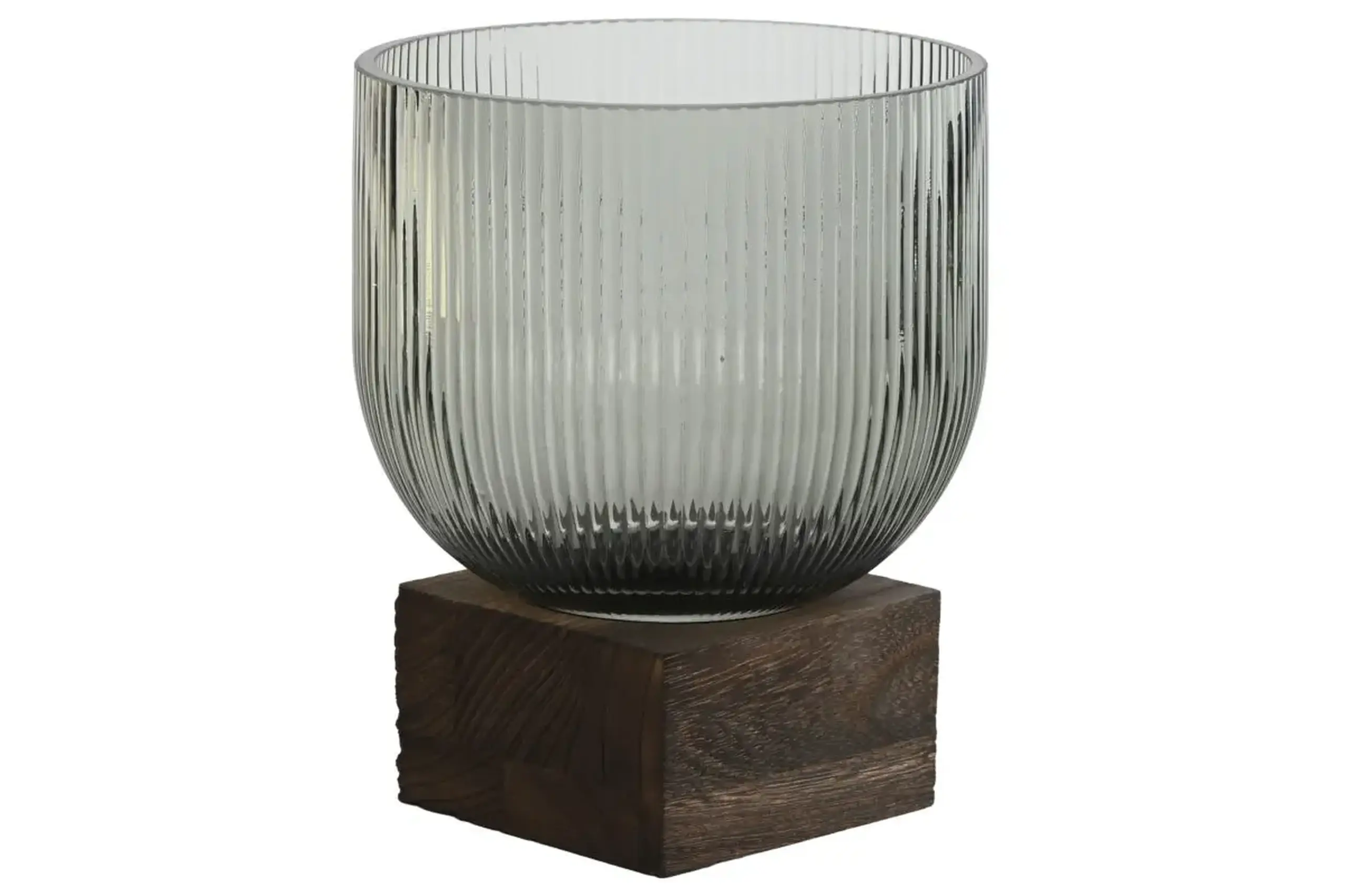 Vaza Glass Wood Gray 20cm