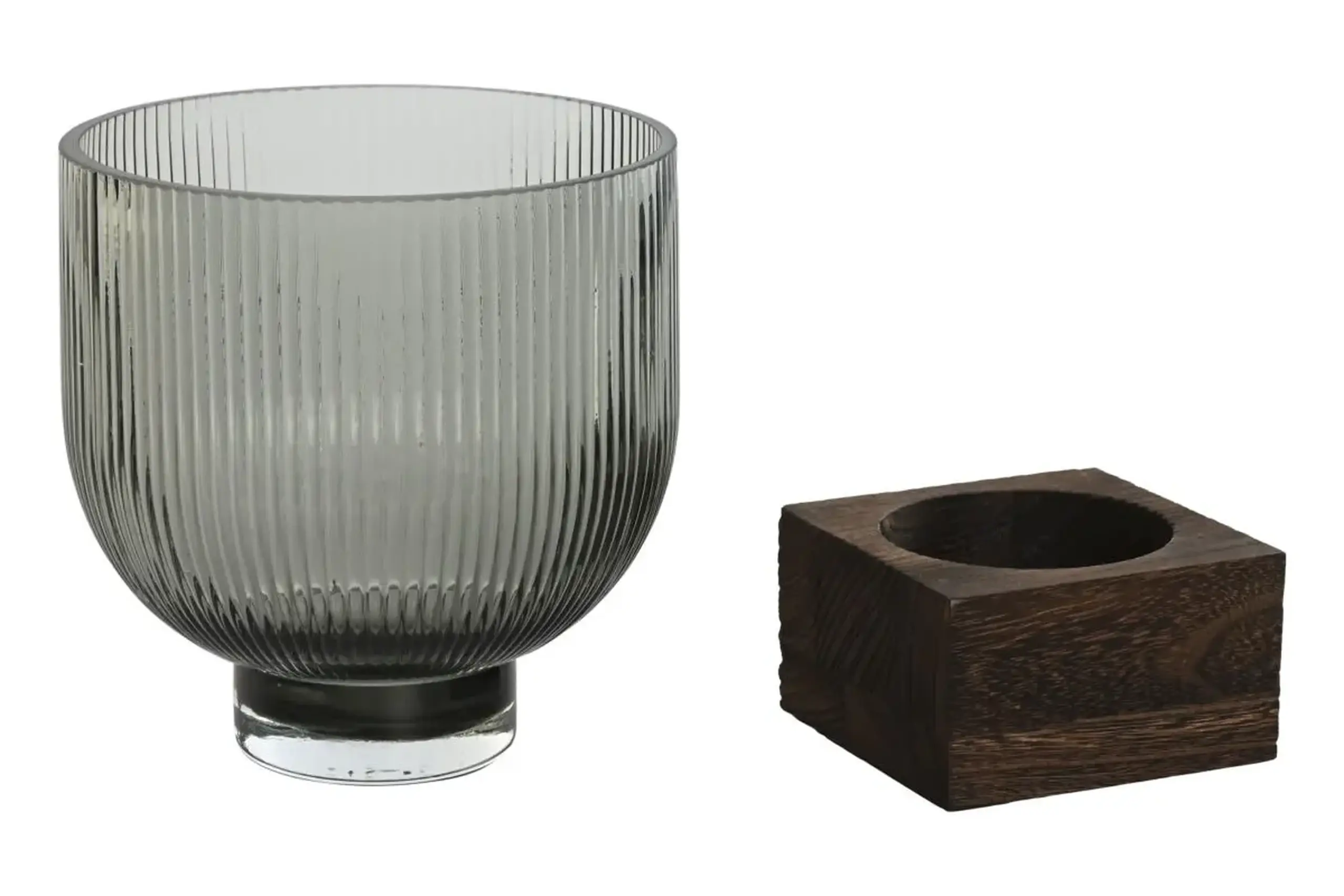 Vaza Glass Wood Gray 20cm