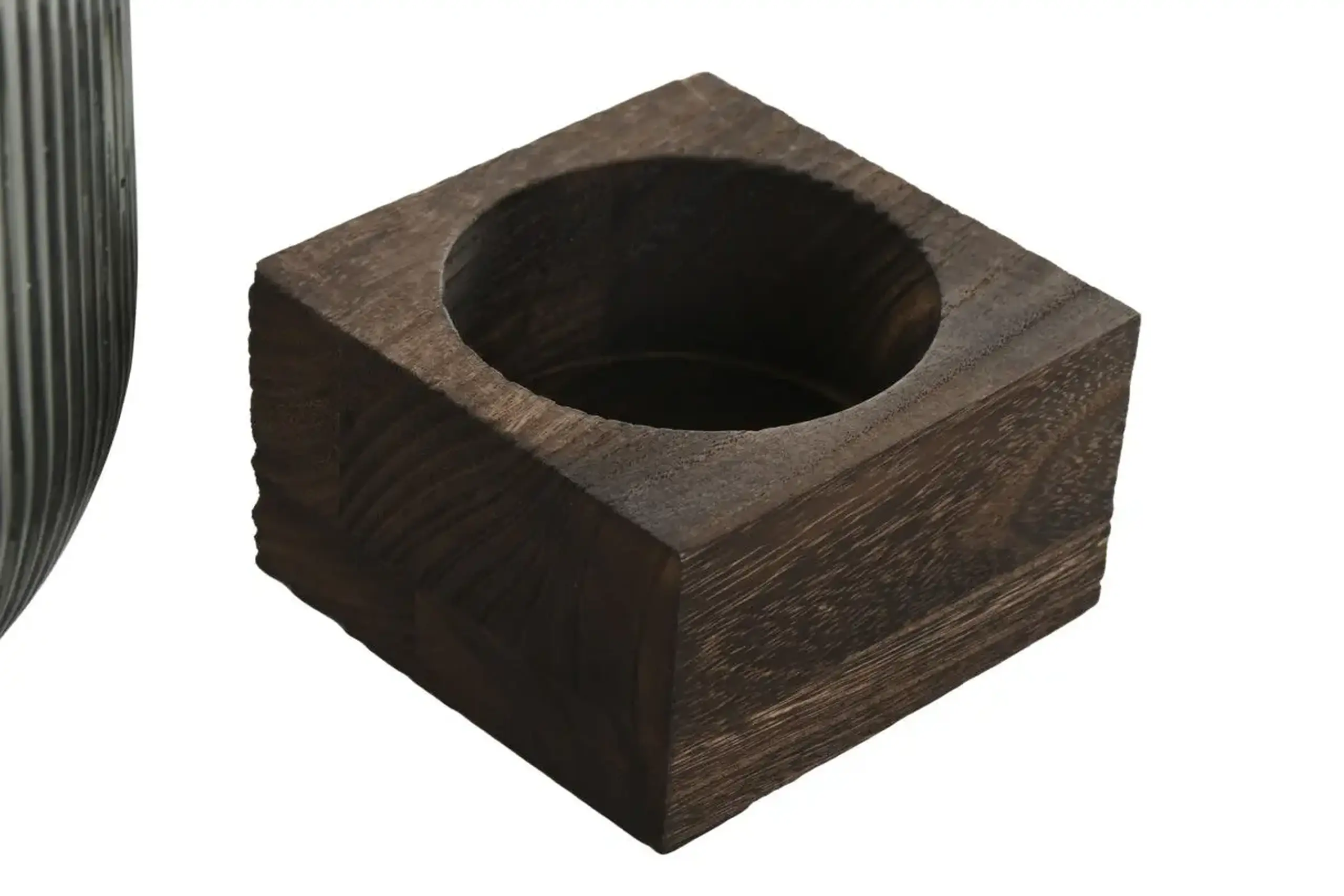 Vaza Glass Wood Gray 20cm