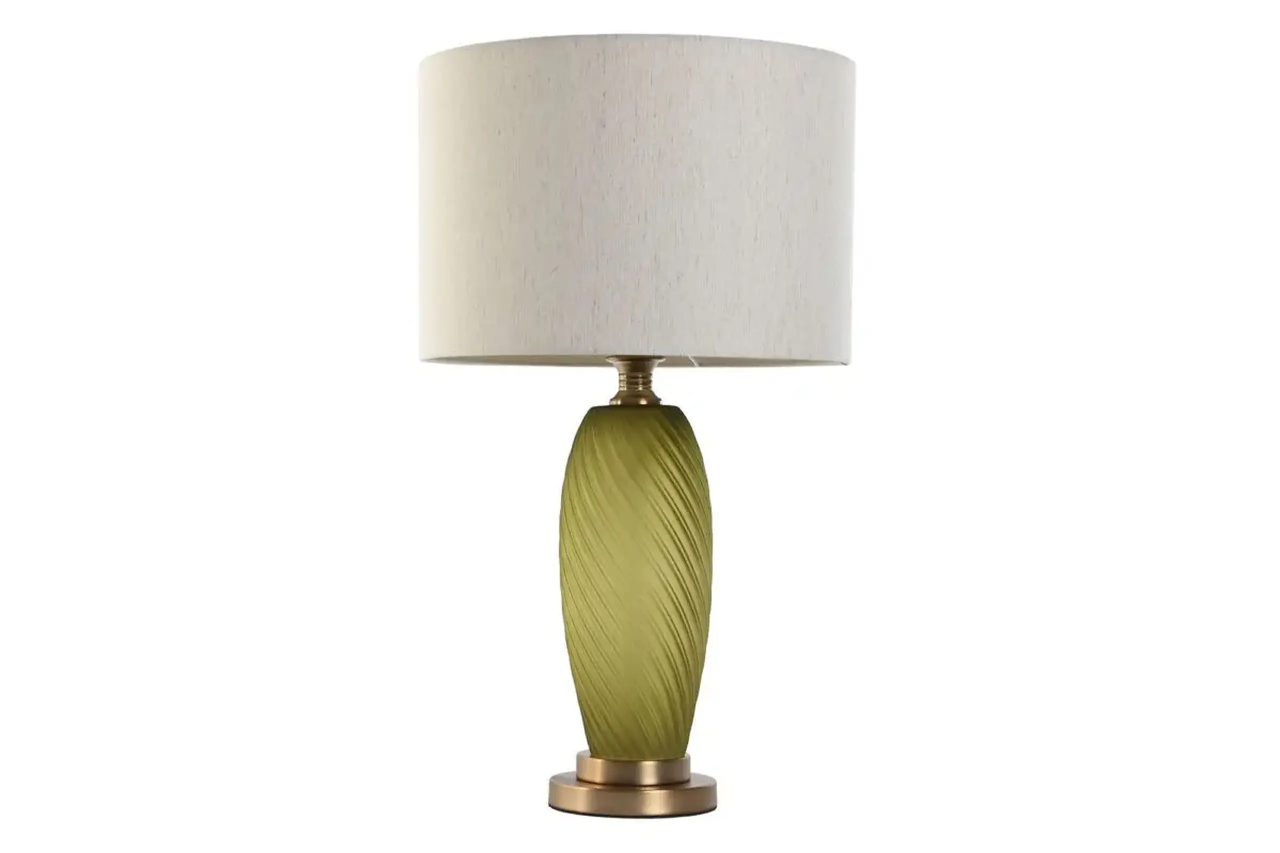 Lampă de masă Glass Linen Moss Green, 61cm