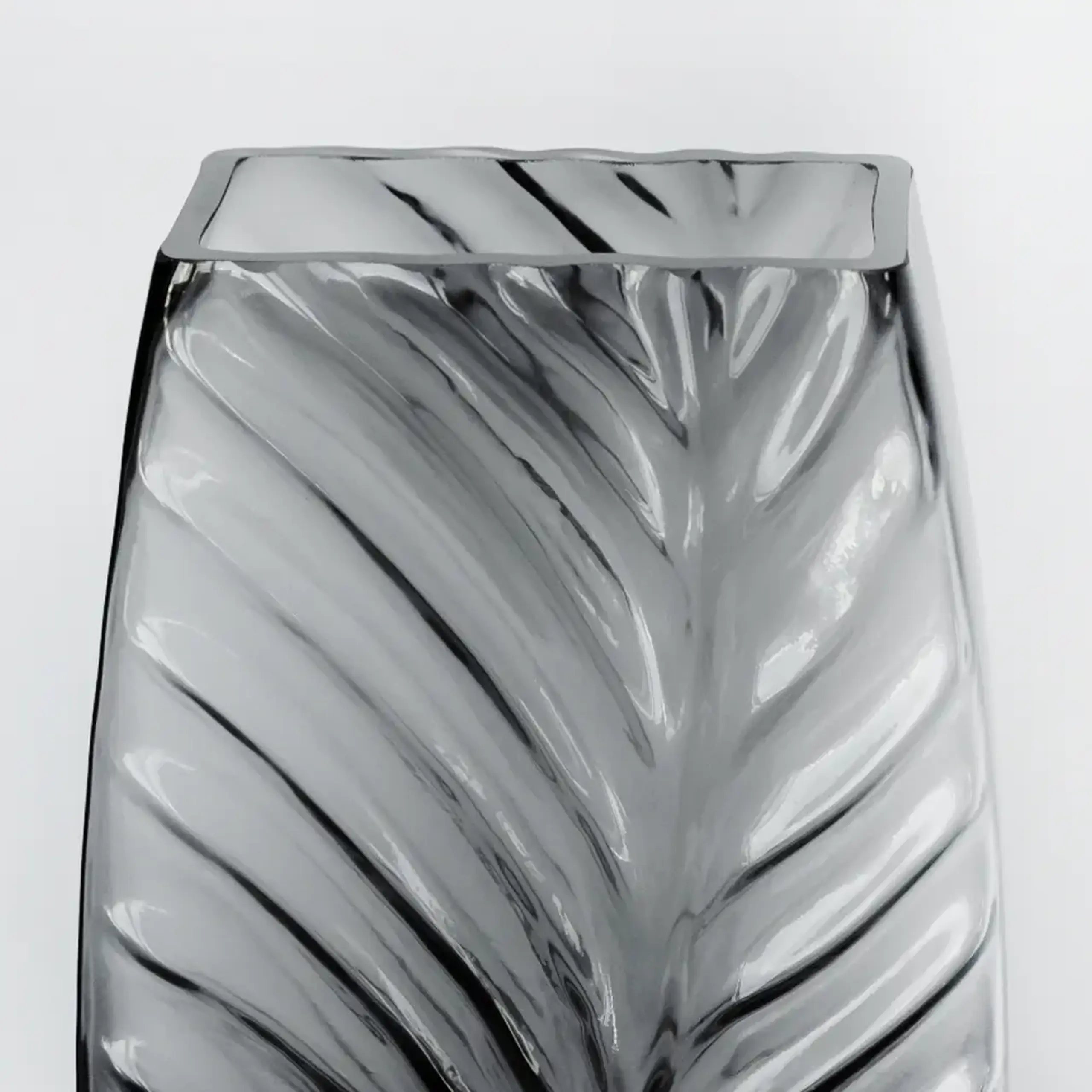 Vază din sticlă, DARK LEAF, 28cm