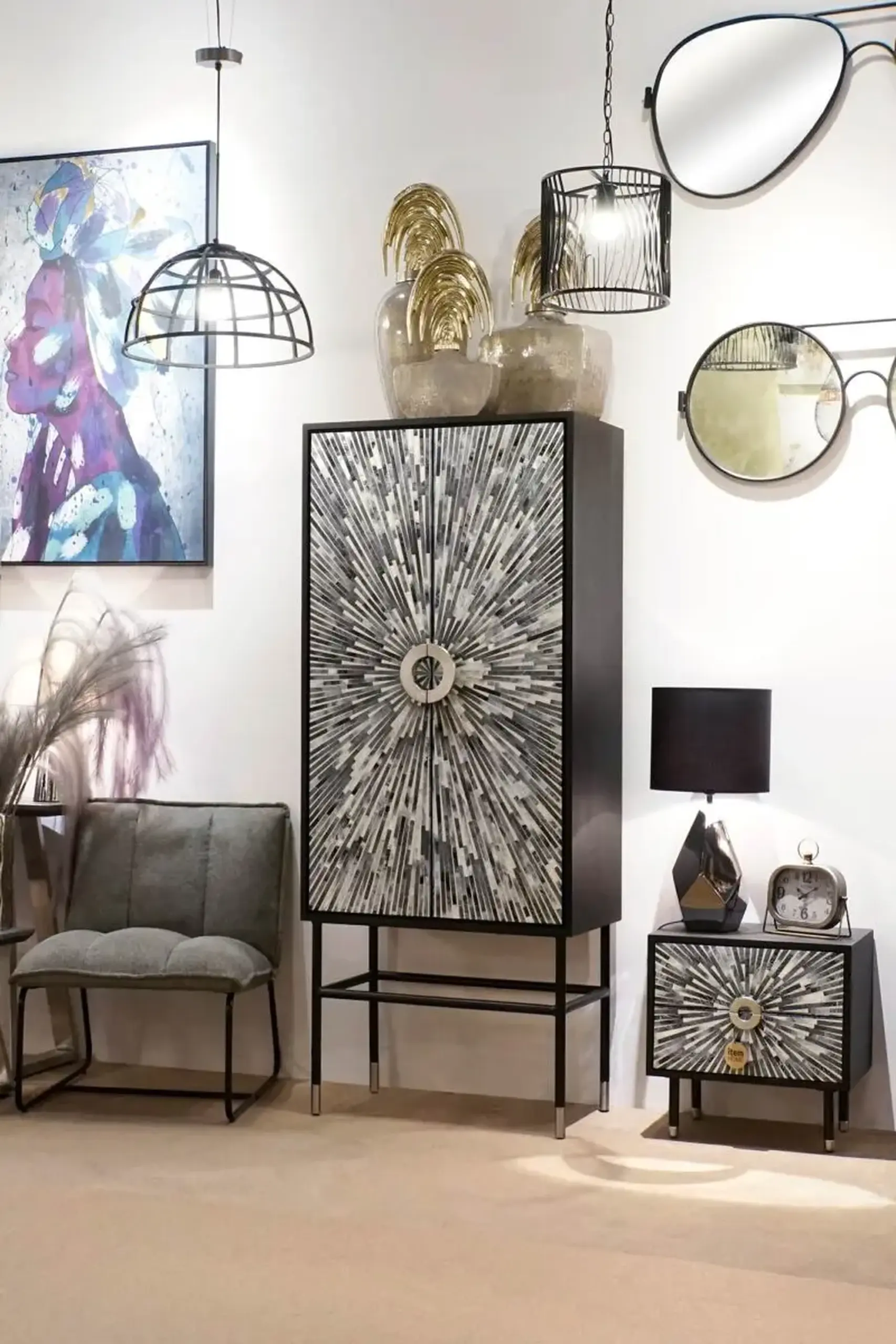 Vază decorativă 69cm „ARCHS GRAY”