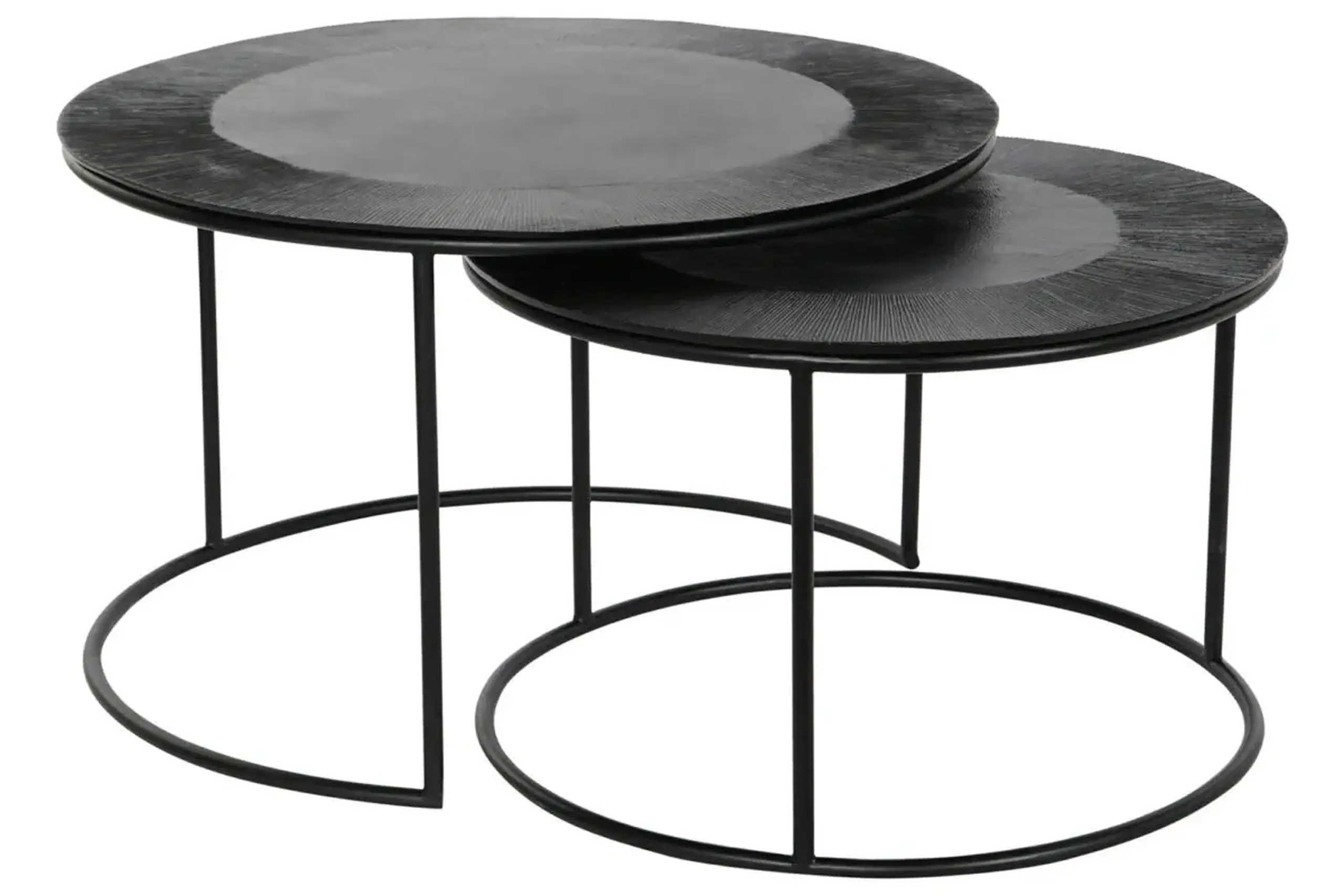 Set din 2 măsuțe decorative BLACK METAL
