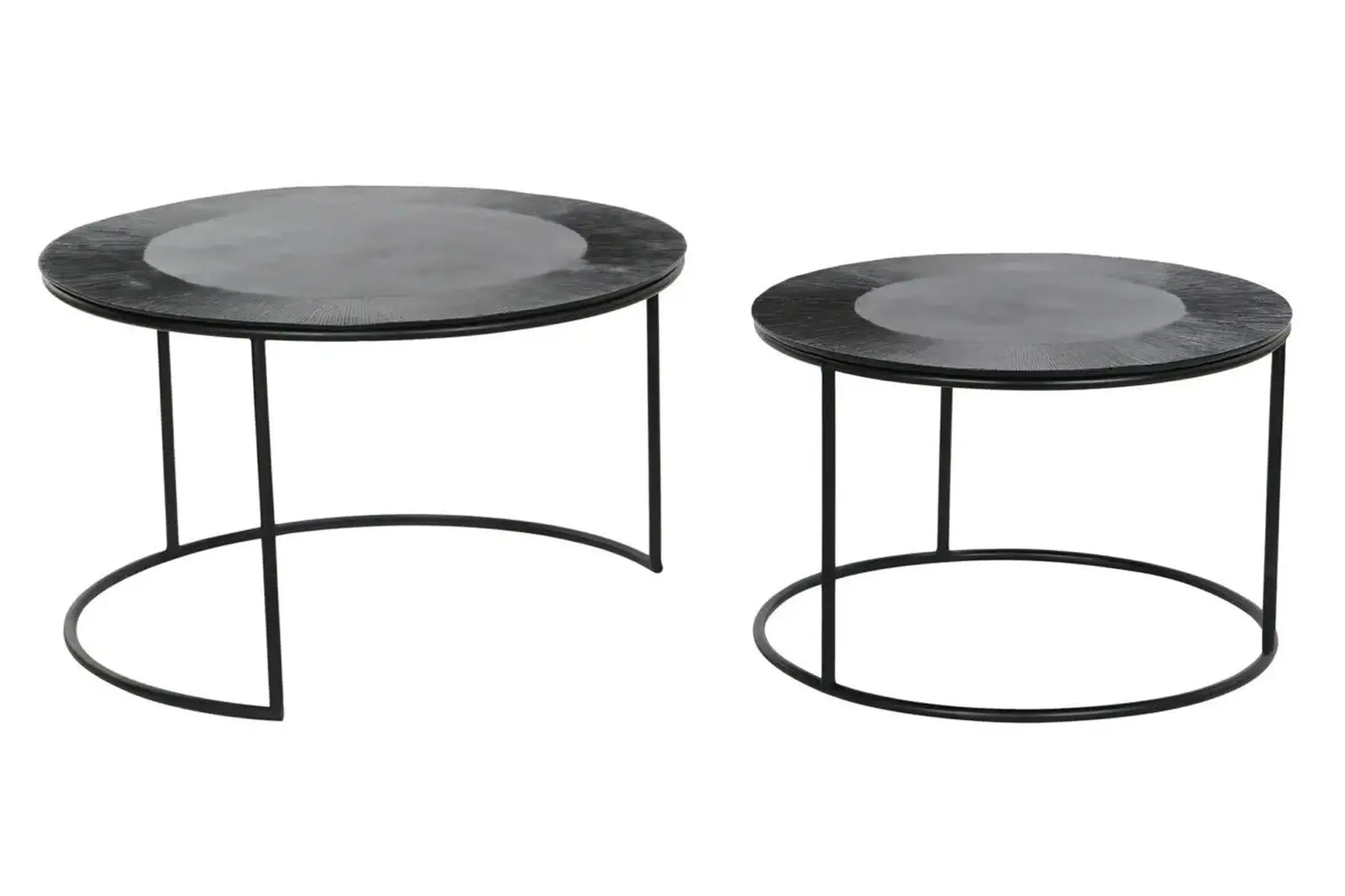 Set din 2 măsuțe decorative BLACK METAL