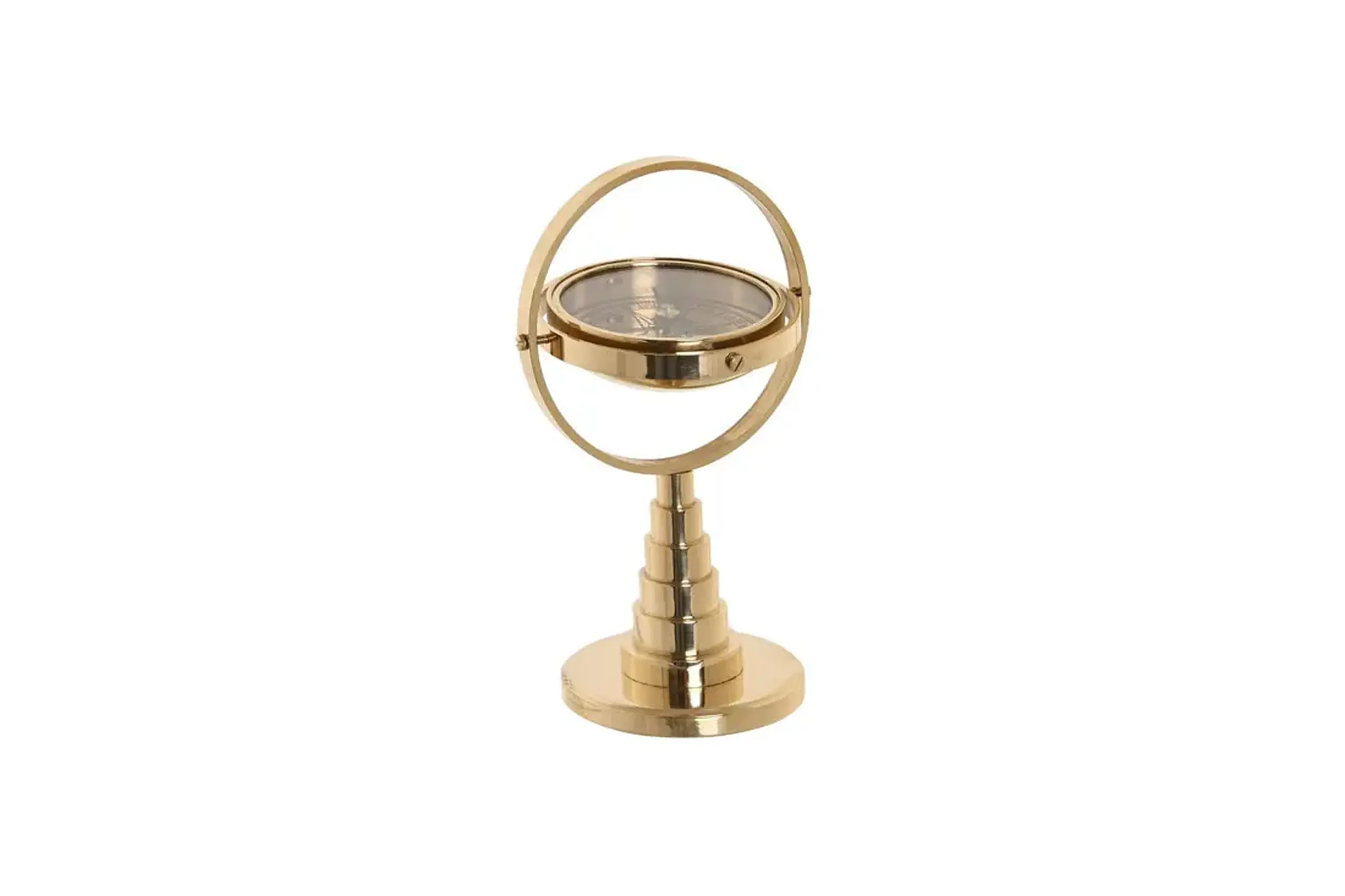 Busolă decorativă de masă,16cm, GOLD